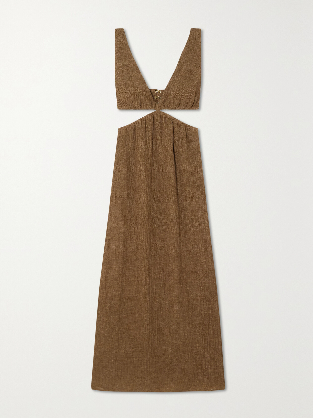 Le Kasha Dessouk Cutout Linengauze Maxi Dress In Green ModeSens