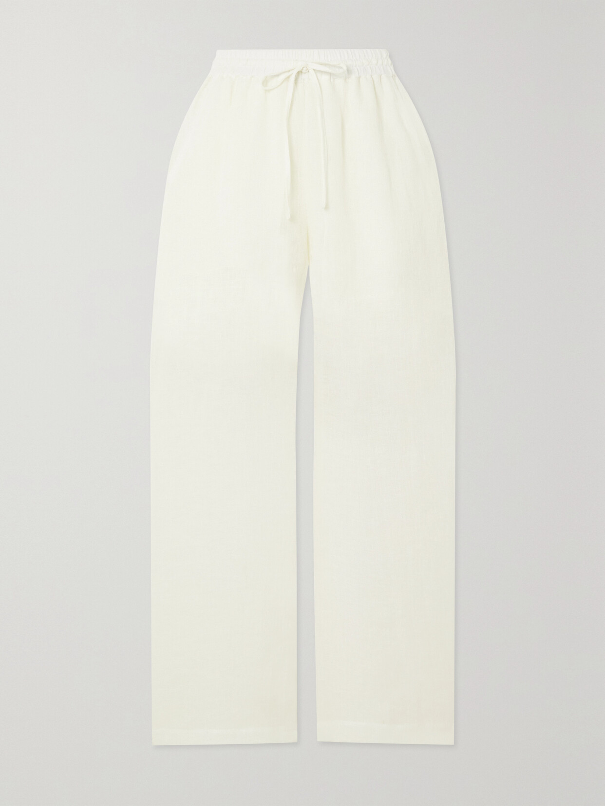 Le Kasha + Net Sustain Yaffa Organic Linen Straight-leg Pants - White