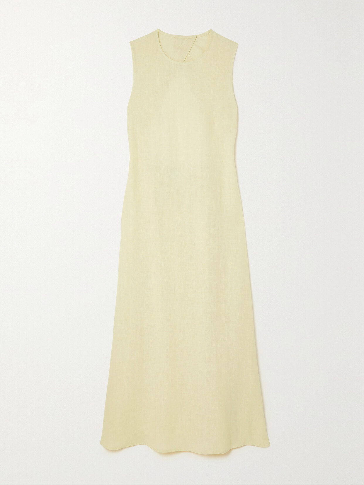 Le Kasha + Net Sustain Marassi Open-back Organic Linen Maxi Dress - Yellow
