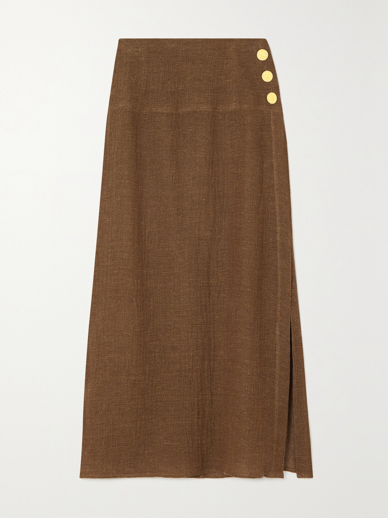 Le Kasha + Net Sustain Haifa Organic Linen Maxi Skirt - Green