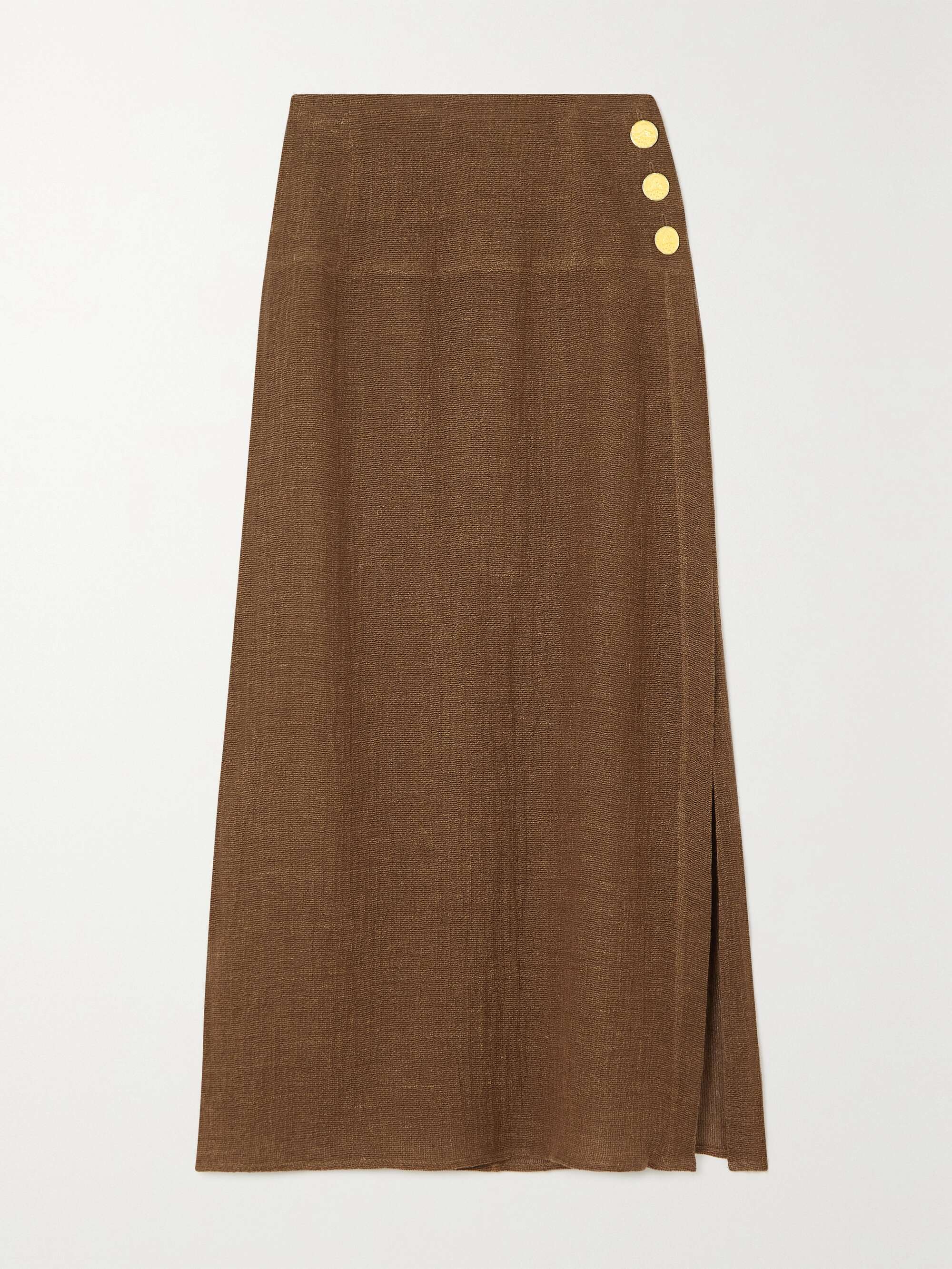 LE KASHA + NET SUSTAIN Haifa organic linen maxi skirt | NET-A-PORTER
