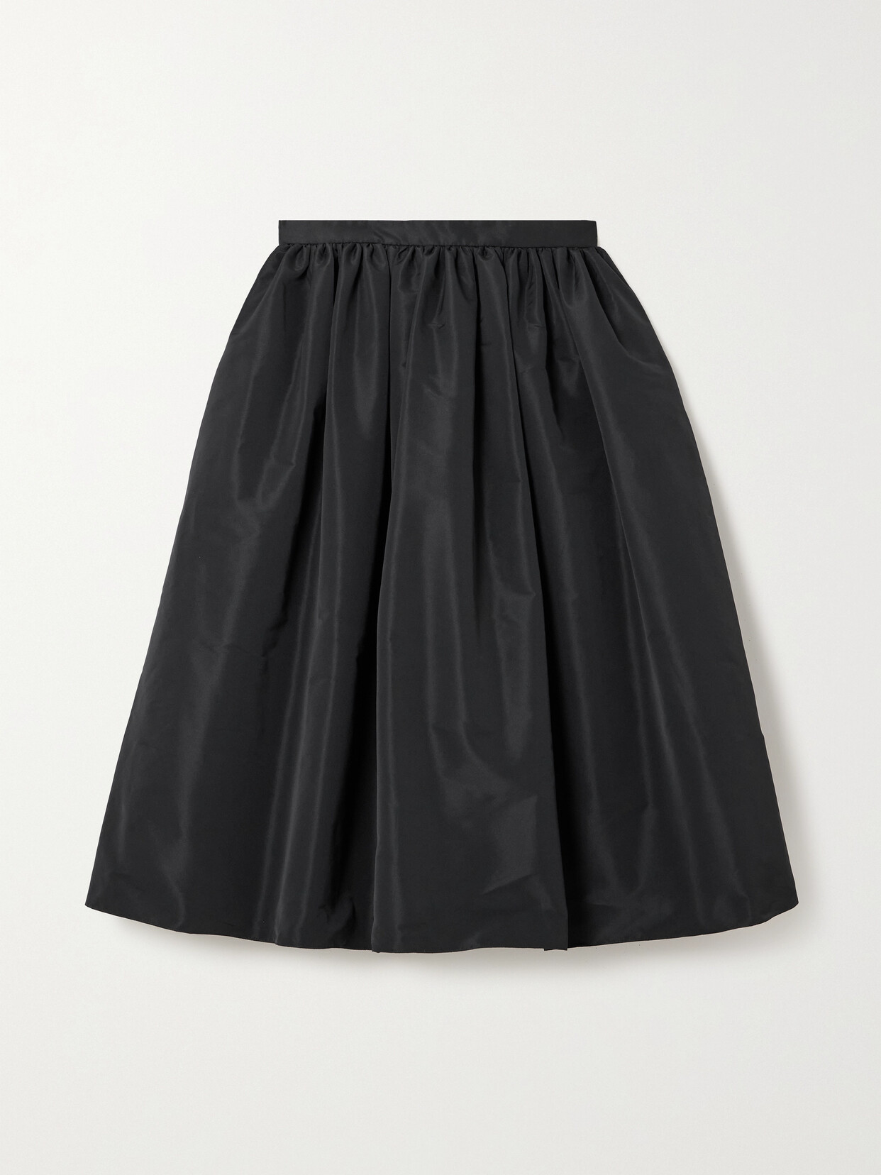 Alexander McQueen - Pleated Taffeta Midi Skirt - Black