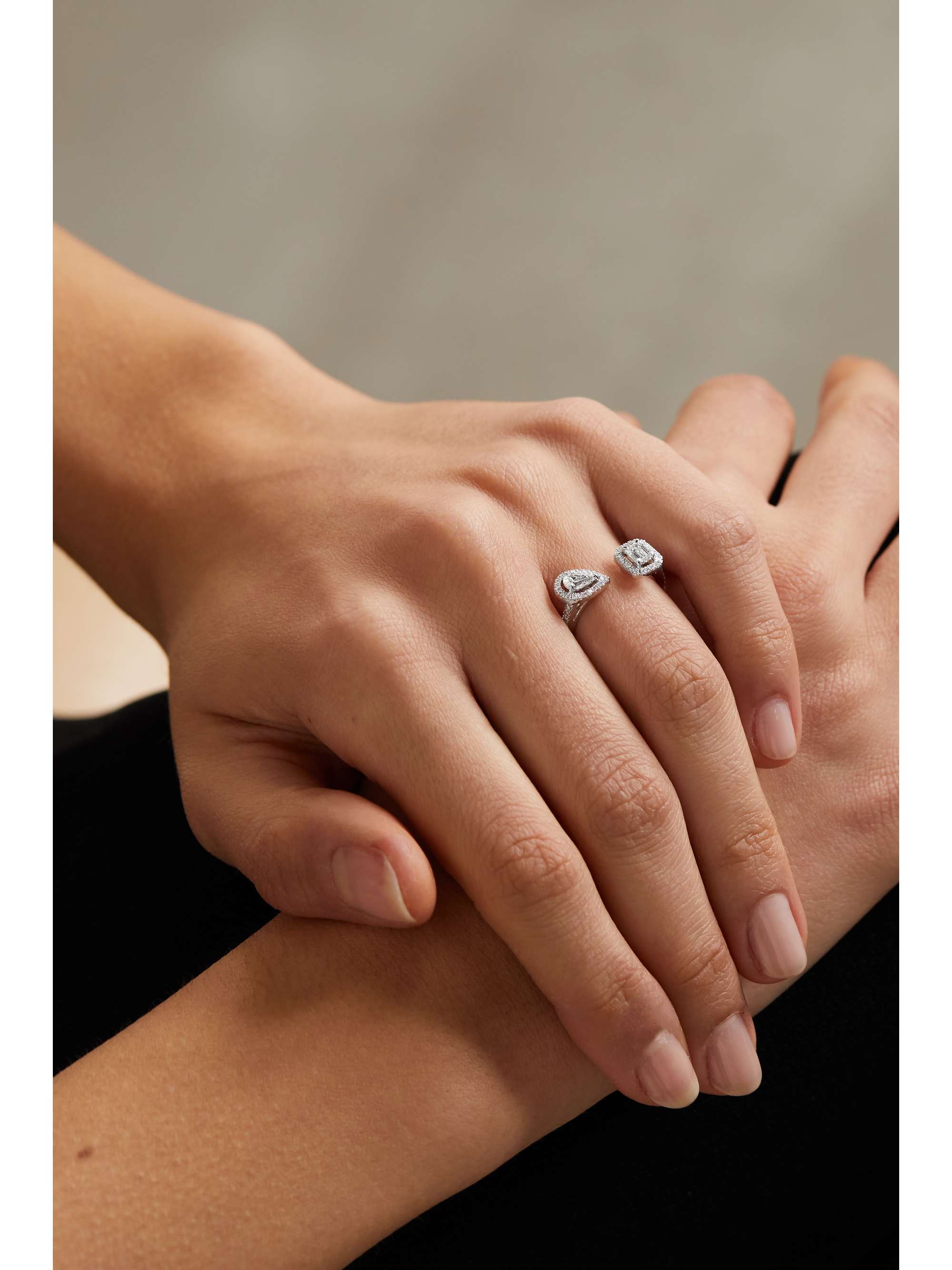 MESSIKA My Twin Toi & Moi 18-karat white gold diamond ring