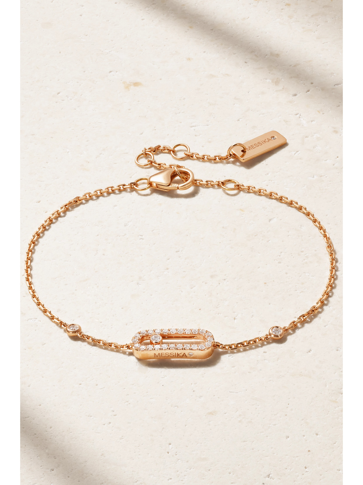 Messika Move Uno 18-karat Rose  Diamond Bracelet