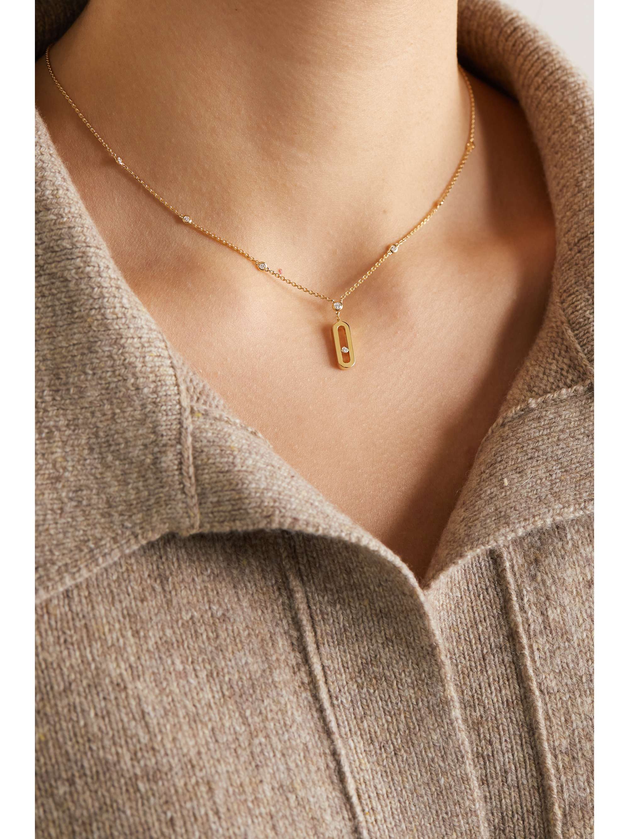 MESSIKA Move Uno Long 18-karat gold diamond necklace