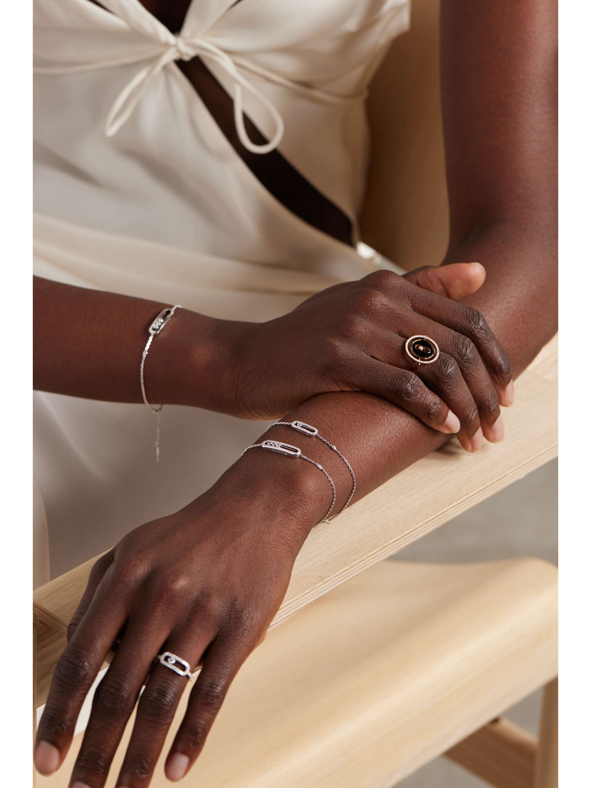 MESSIKA Baby Move 18-karat white gold diamond bracelet