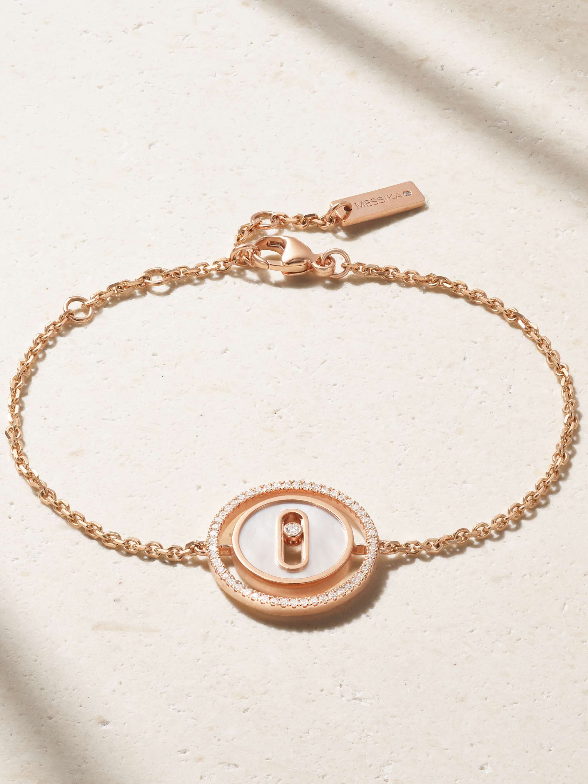 Lo Smeraldo - MESSIKA Move Uno Pavé Flex Bangle Pink Gold