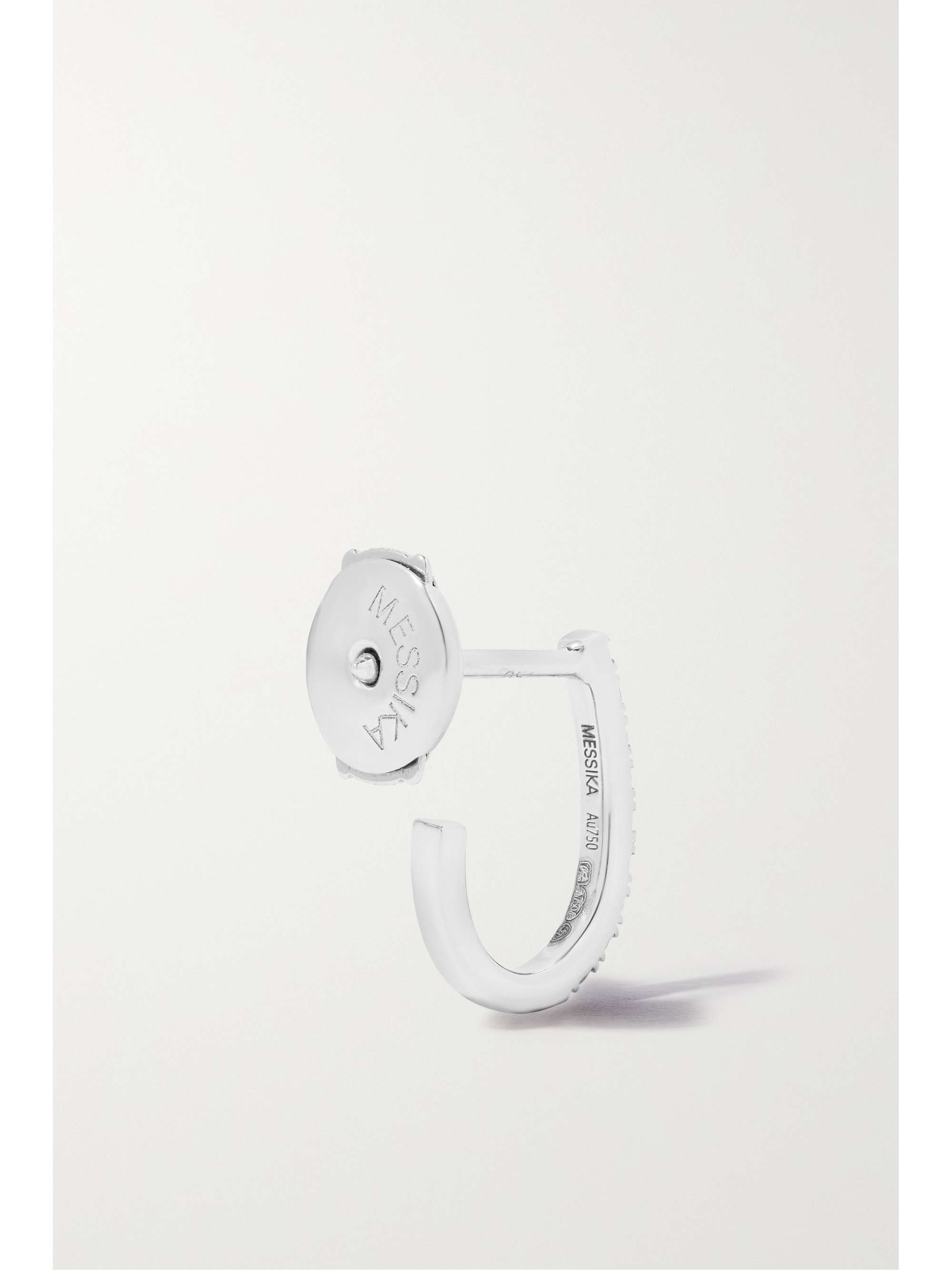 MESSIKA Gatsby XS 18-karat white gold diamond hoop earrings