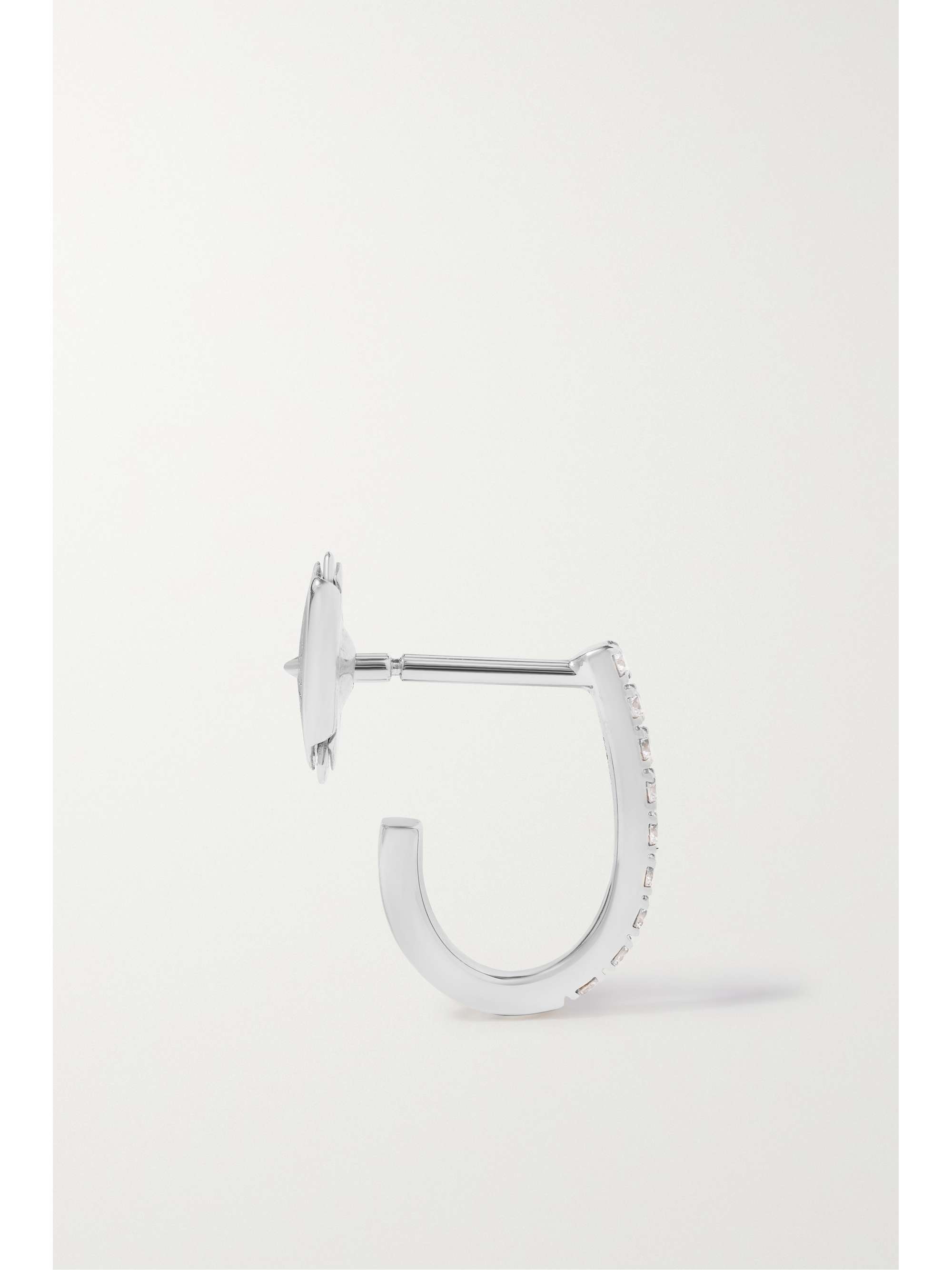 MESSIKA Gatsby XS 18-karat white gold diamond hoop earrings