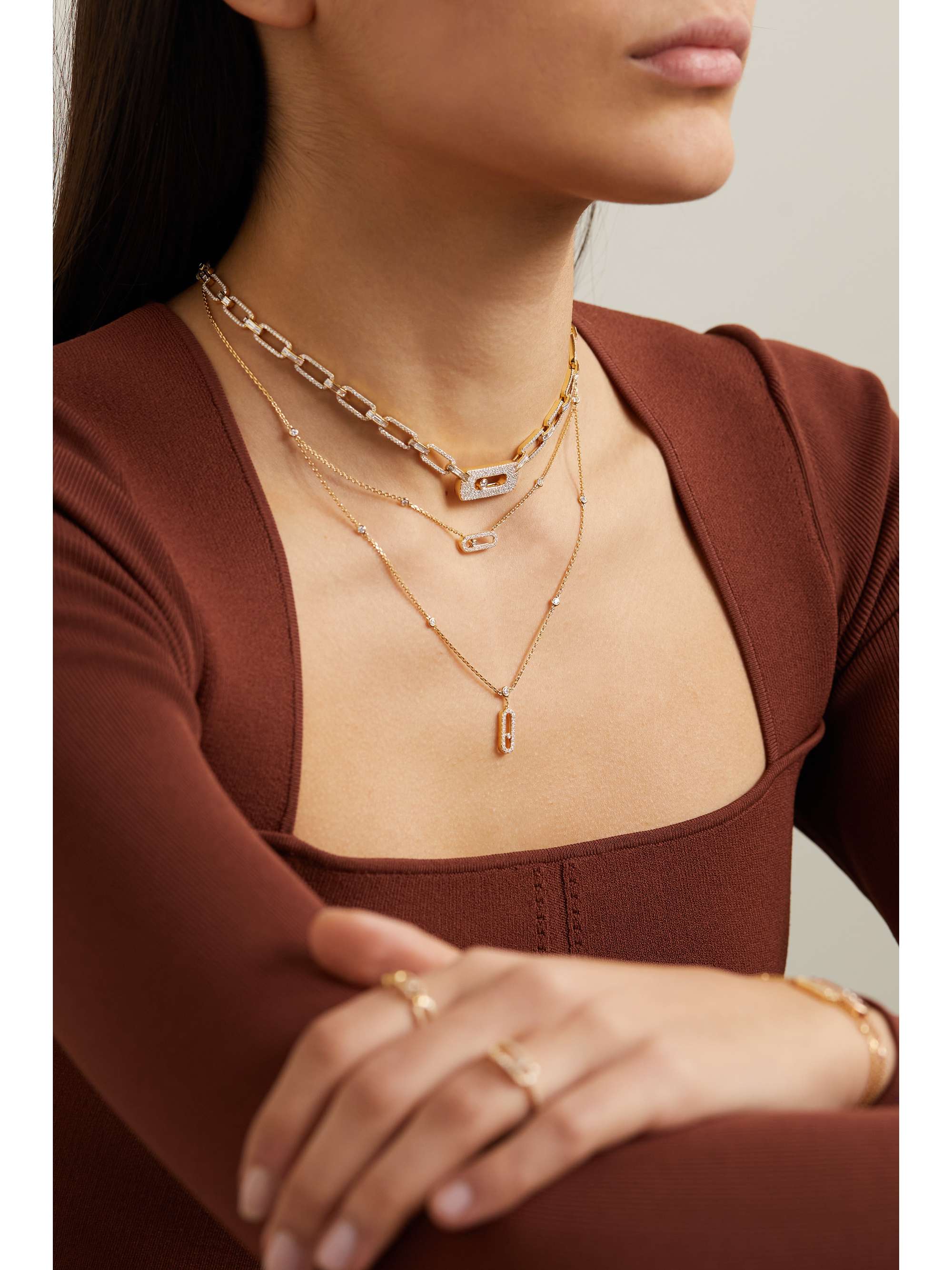 MESSIKA Collier en or 18 carats (750/1000) et diamants Move Uno