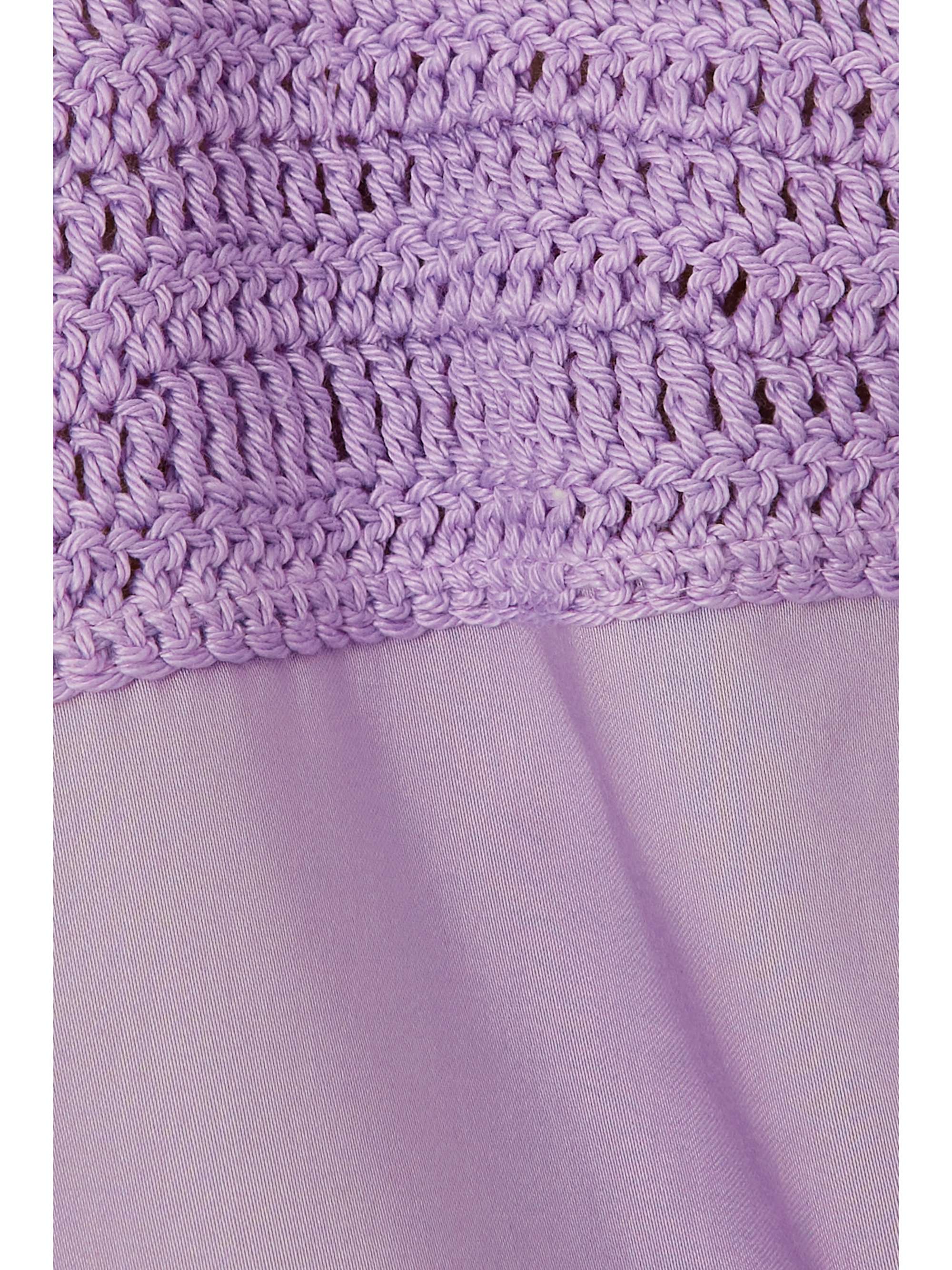 MAGDA BUTRYM Crochet-trimmed Lyocell-blend mini dress