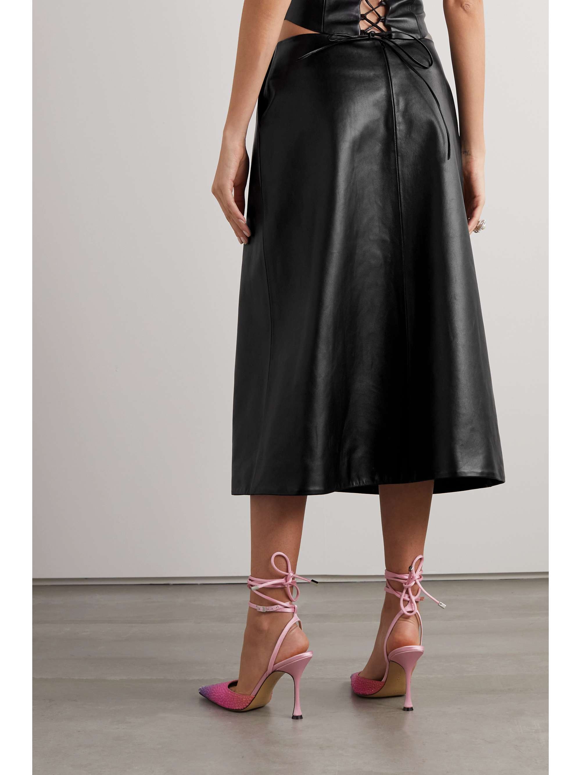MAGDA BUTRYM Leather midi skirt