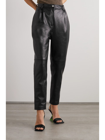 Magda Butrym Cropped leather tapered pants