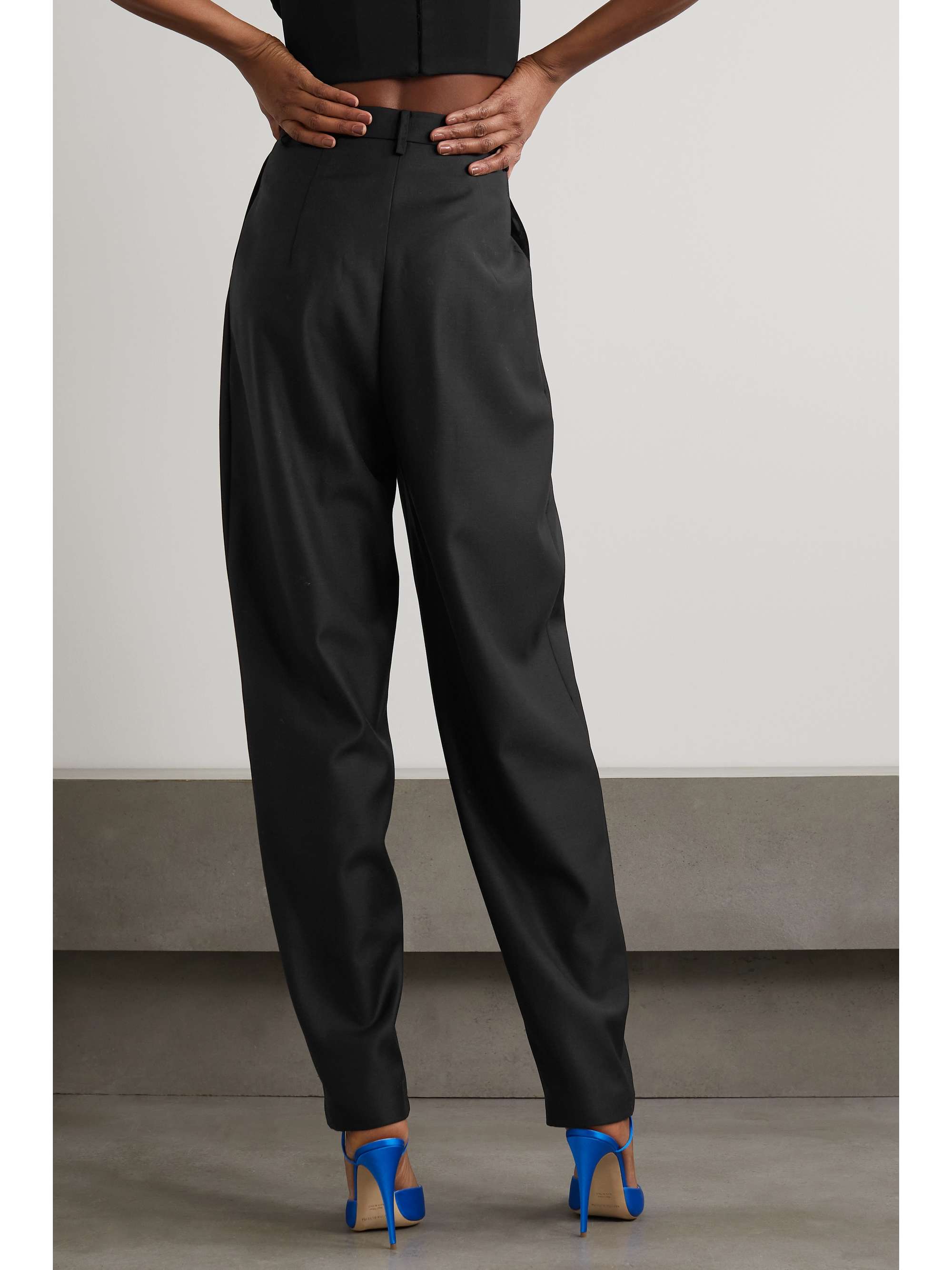 MAGDA BUTRYM Pleated wool tapered pants