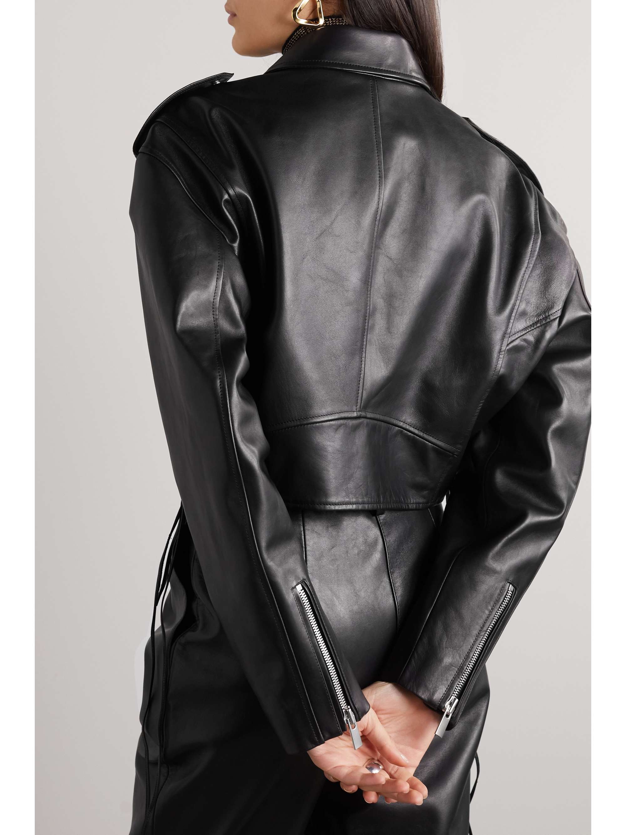 MAGDA BUTRYM Cropped leather biker jacket