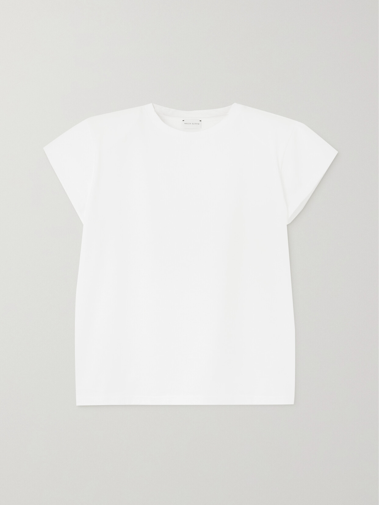 Shop Magda Butrym Appliquéd Cotton-jersey T-shirt In White