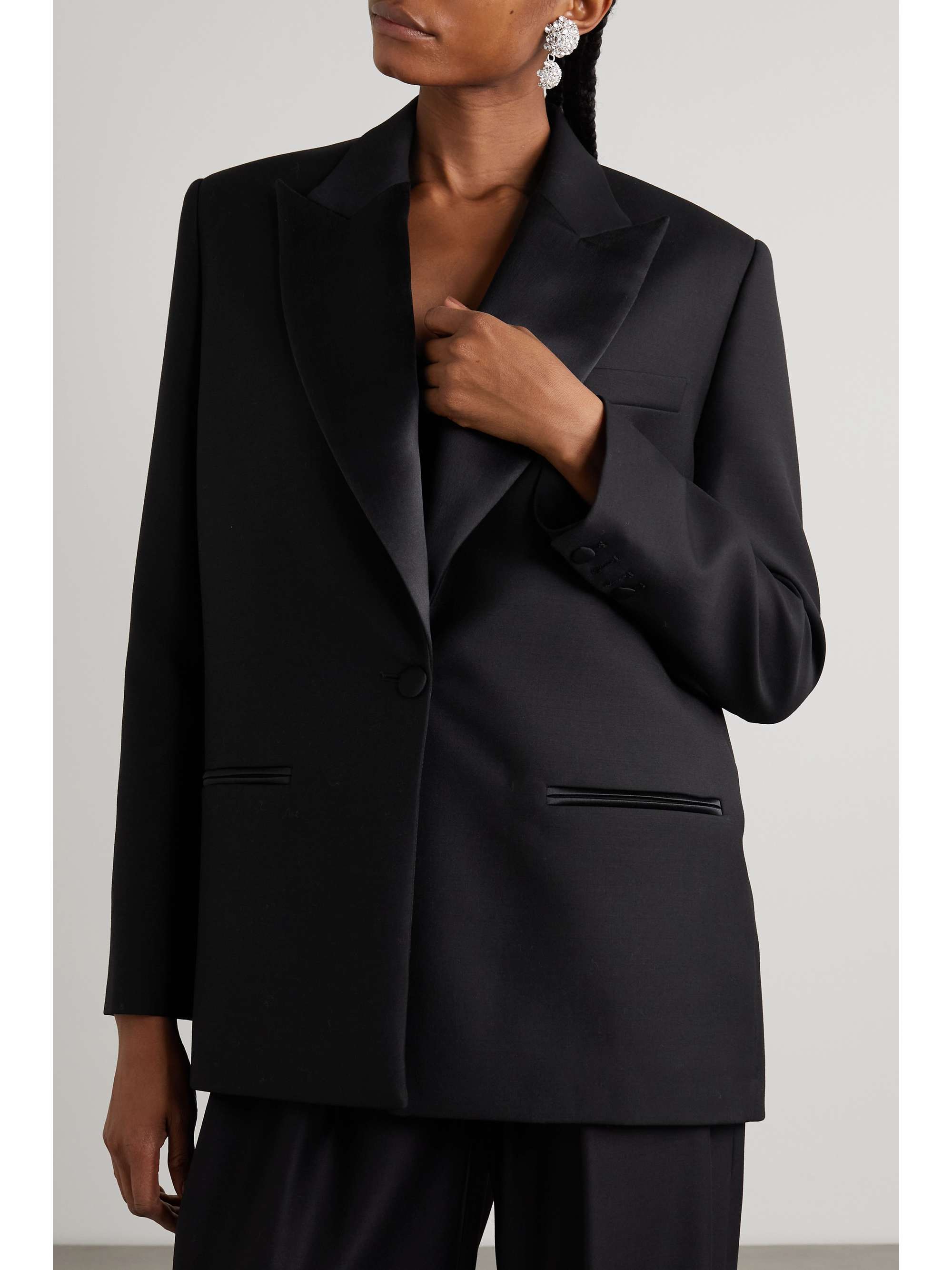 MAGDA BUTRYM Satin-trimmed wool blazer