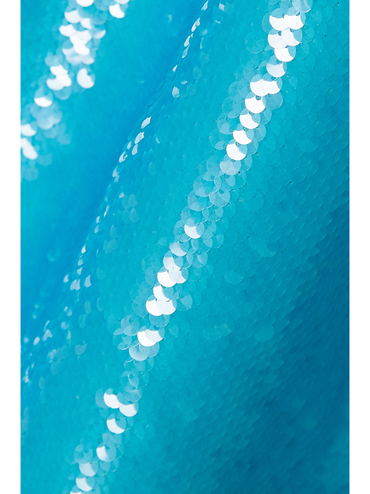 Ganni Sequined Recycled Satin Mini Dress In Blue Curacao