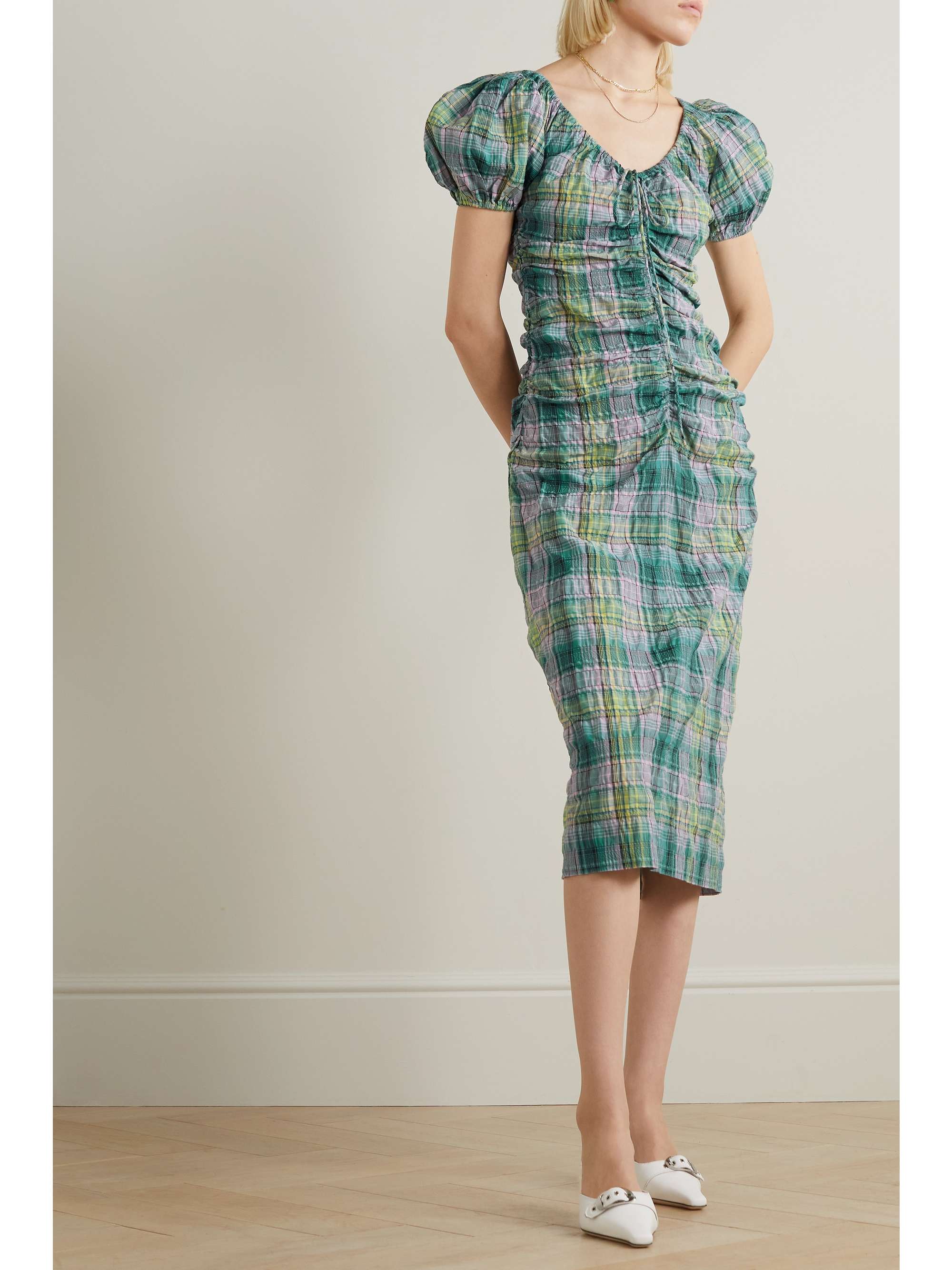 seersucker ganni dress