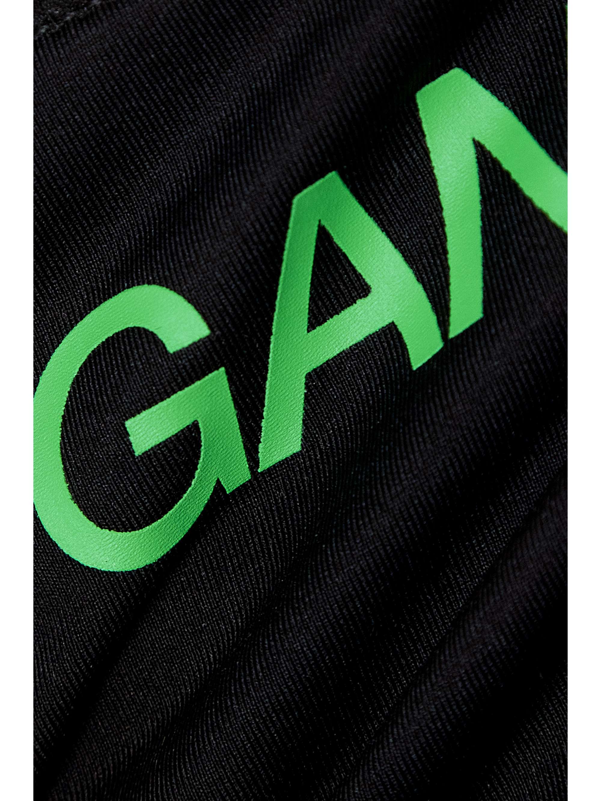 GANNI Printed stretch recycled sports bra