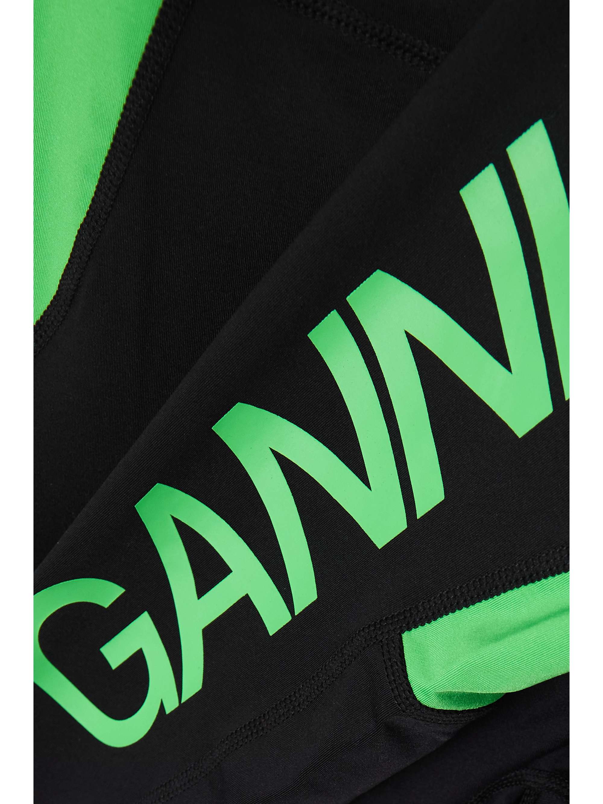 GANNI Printed stretch recycled-jersey leggings