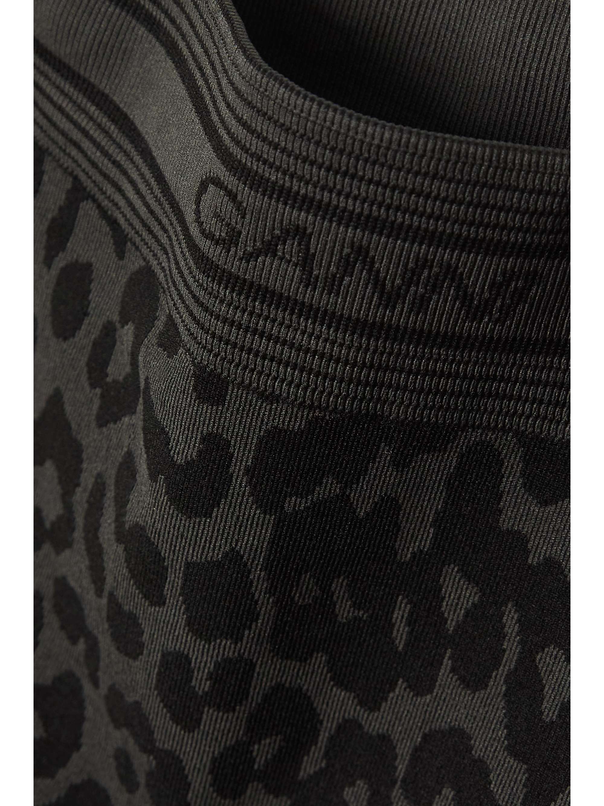 GANNI Leopard-print stretch recycled-jersey shorts