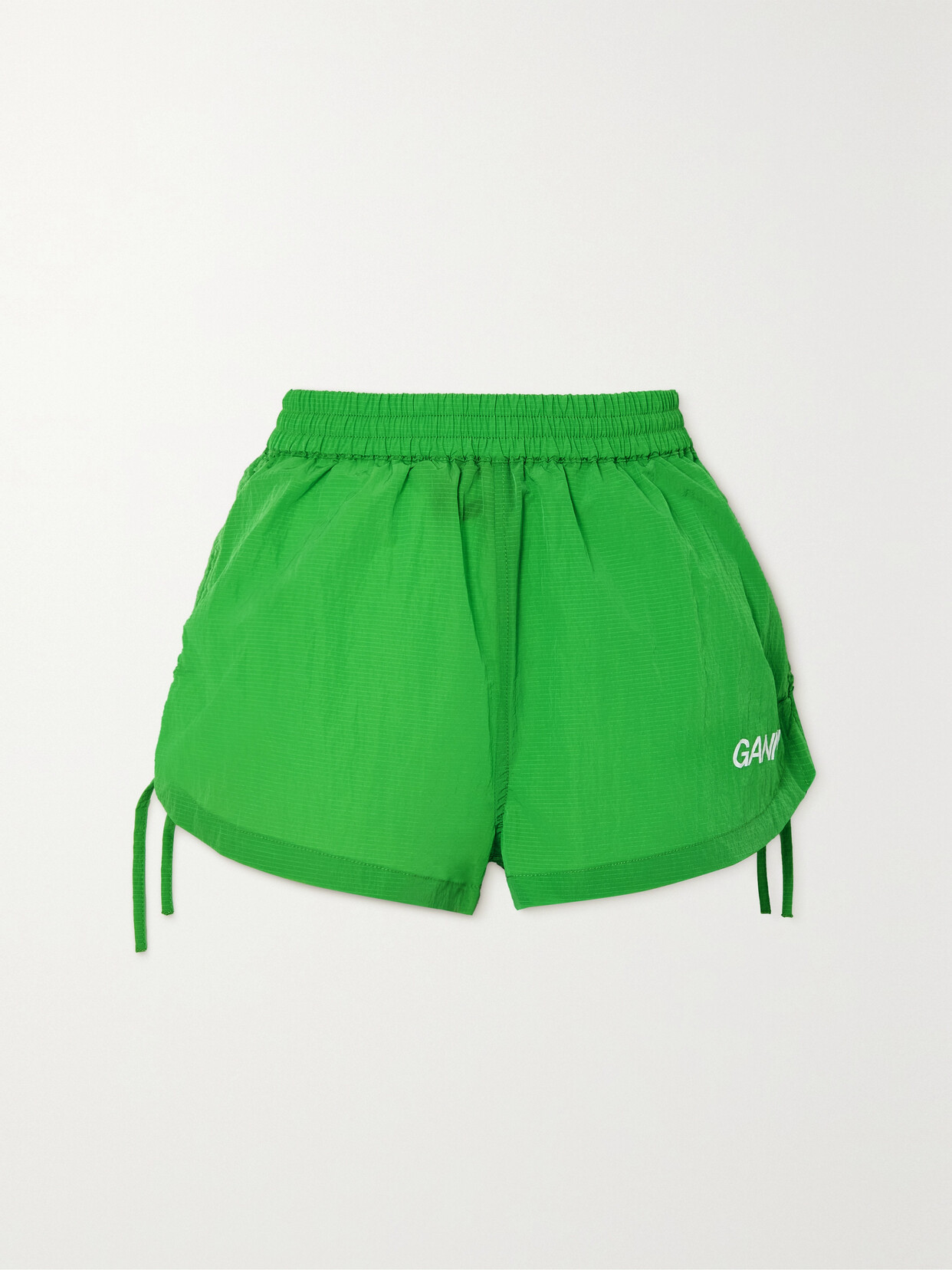 GANNI - Printed Recycled-shell Shorts - Green