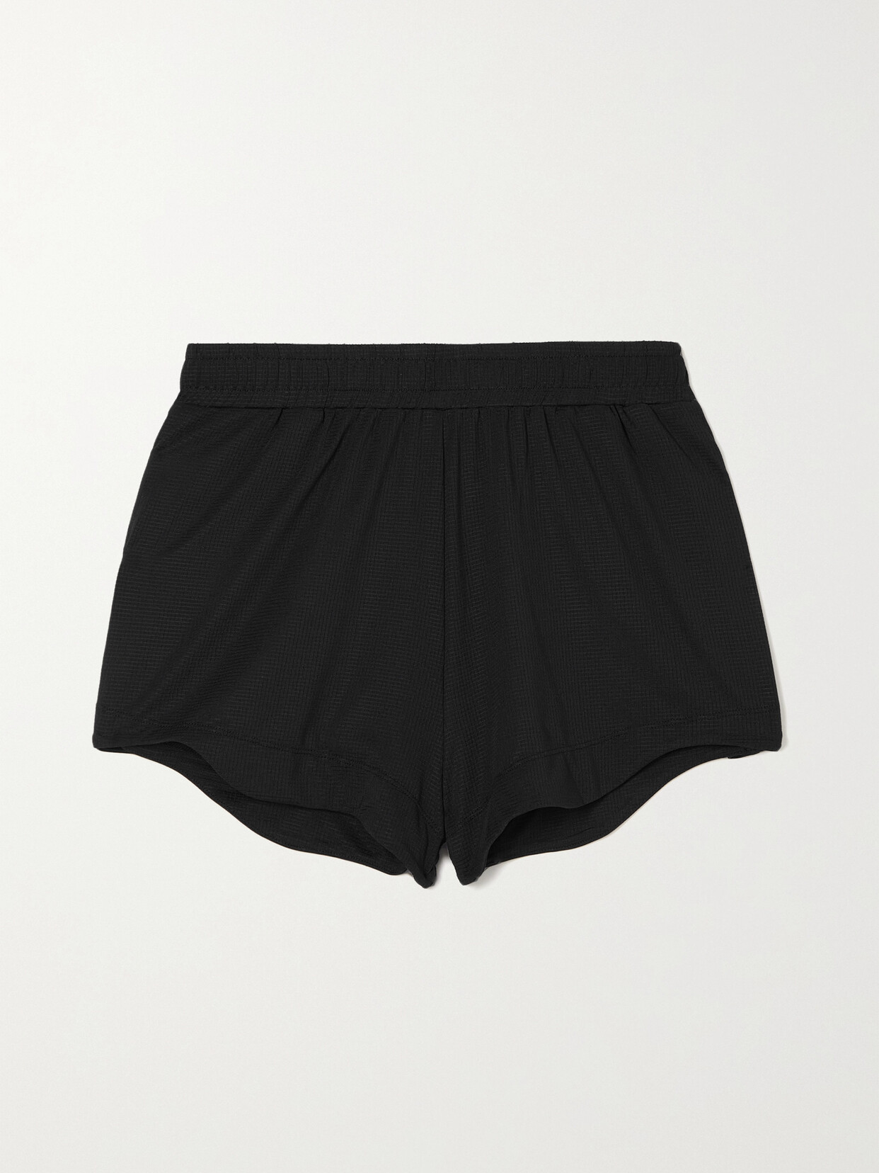 GANNI - Printed Stretch Recycled-mesh Shorts - Black