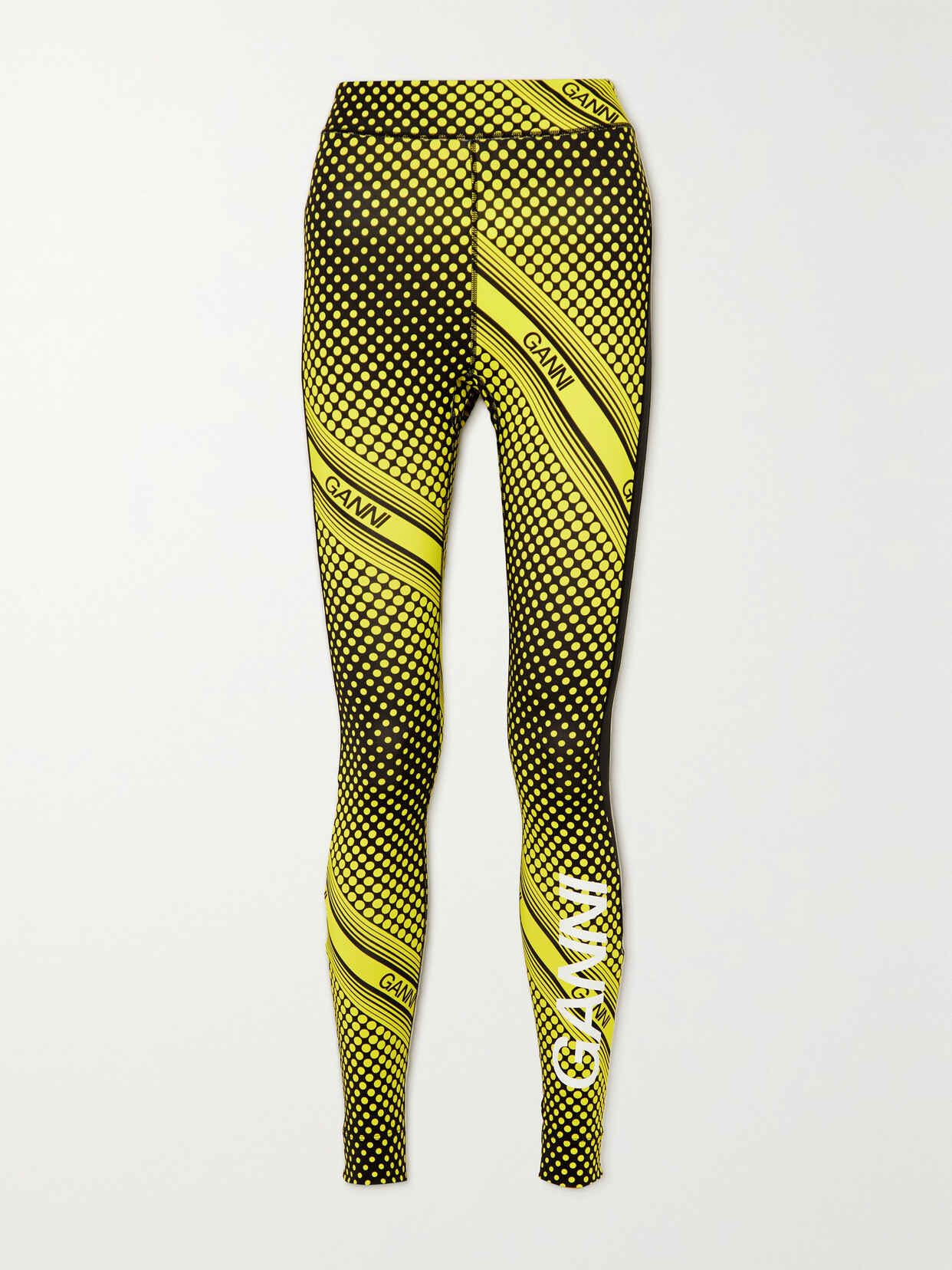 GANNI PRINTED STRETCH RECYCLED LEGGINGS