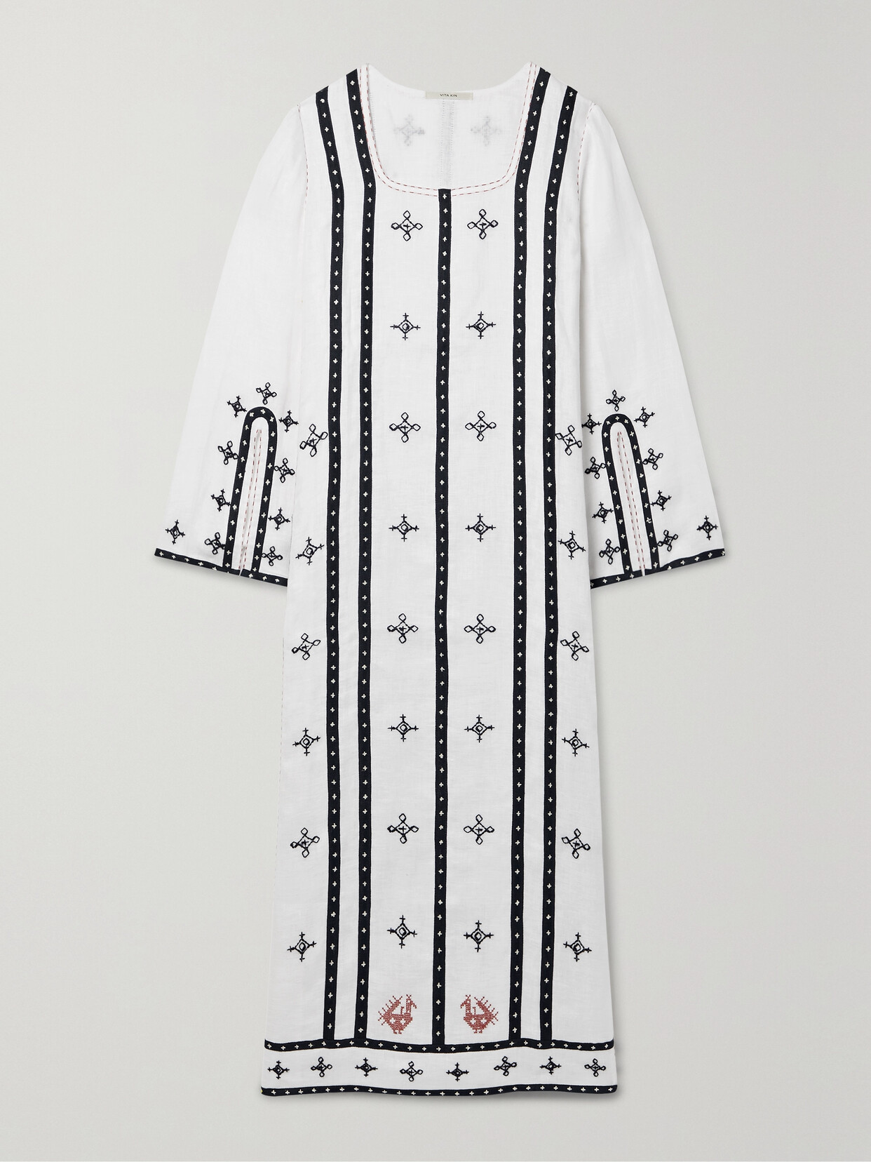 Vita Kin - Gera Embroidered Linen Midi Dress - White