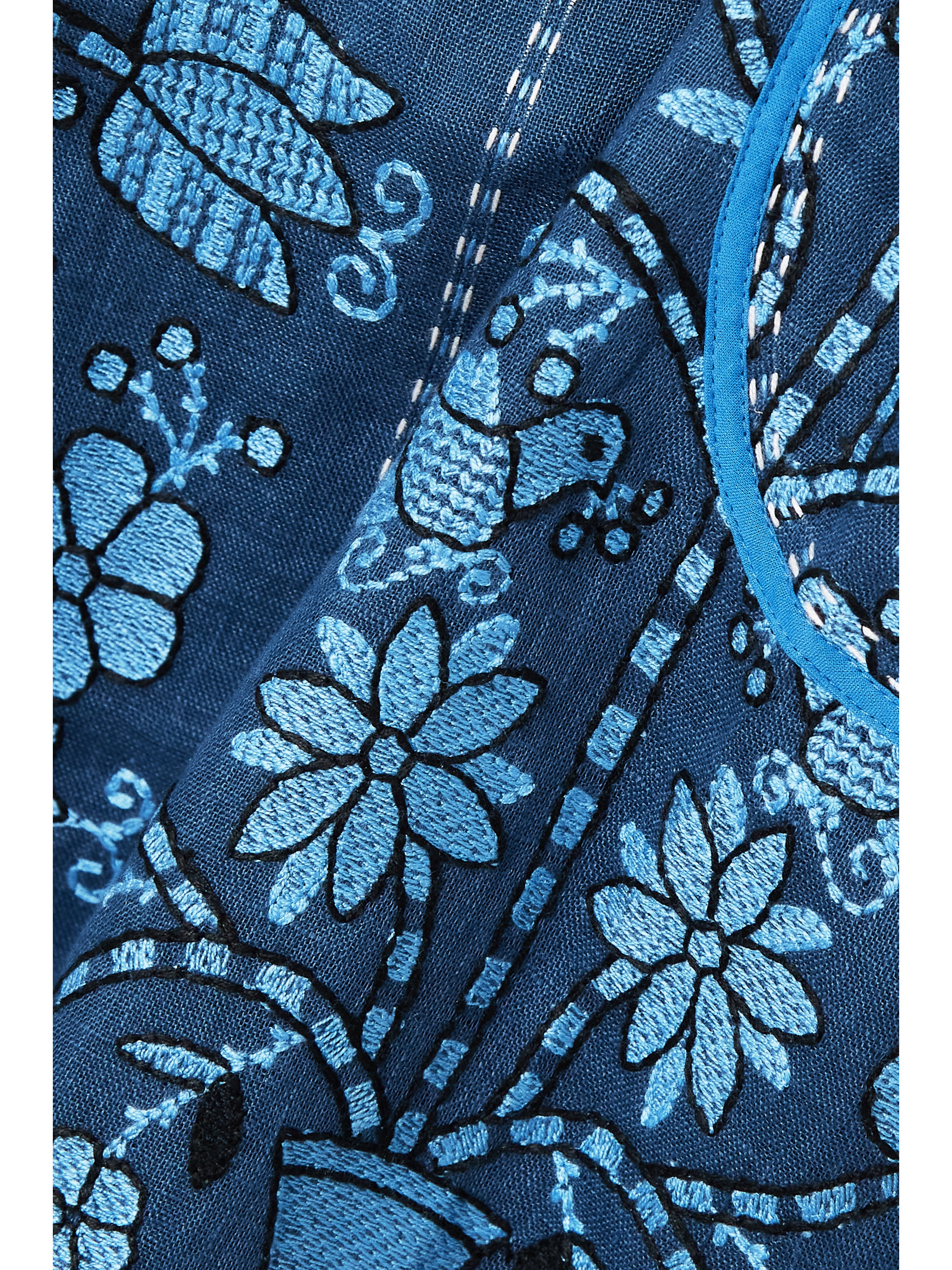 Vita Kin Sasha embroidered linen midi dress