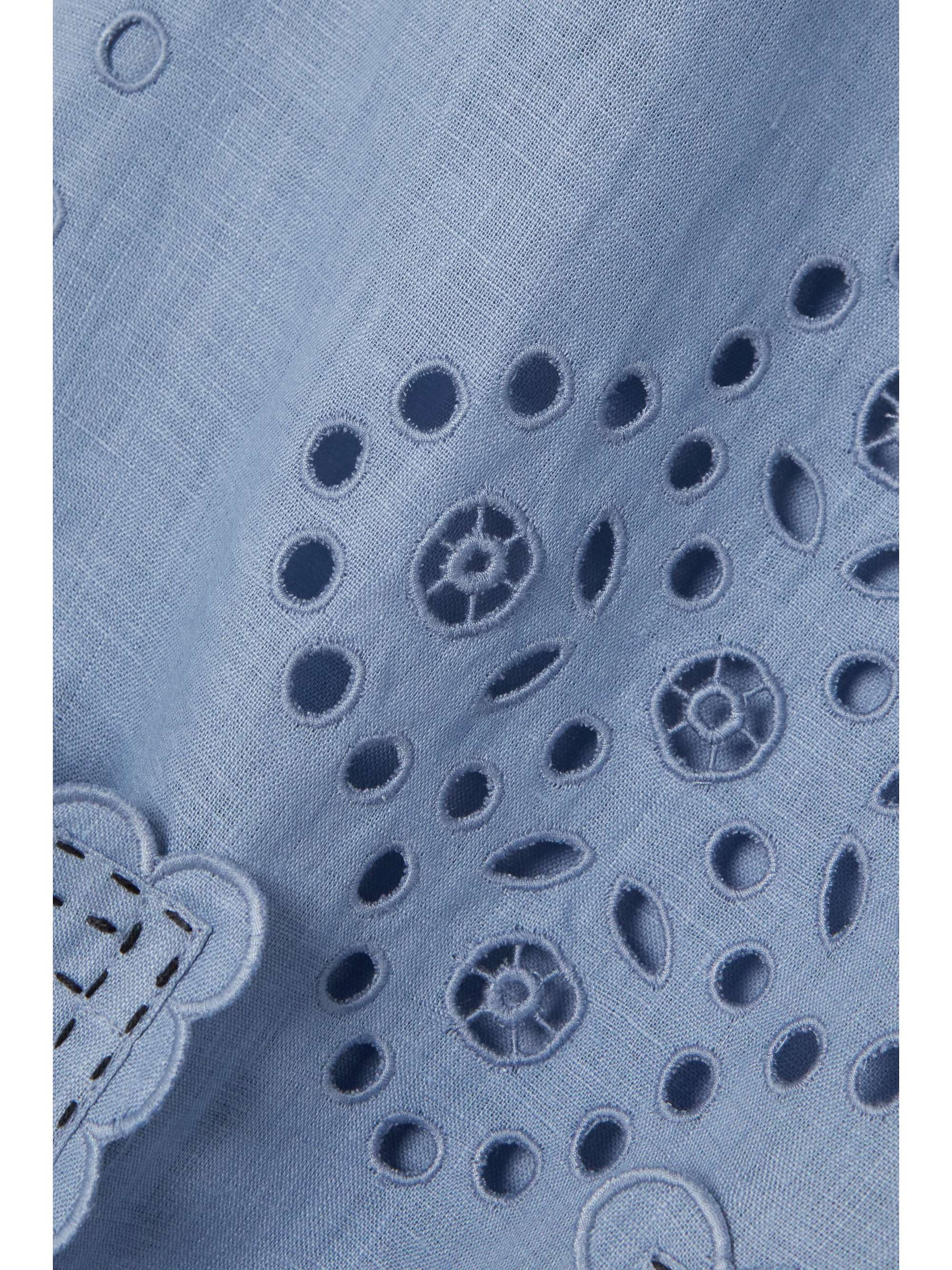 VITA KIN Marianne embroidered broderie anglaise linen midi dress