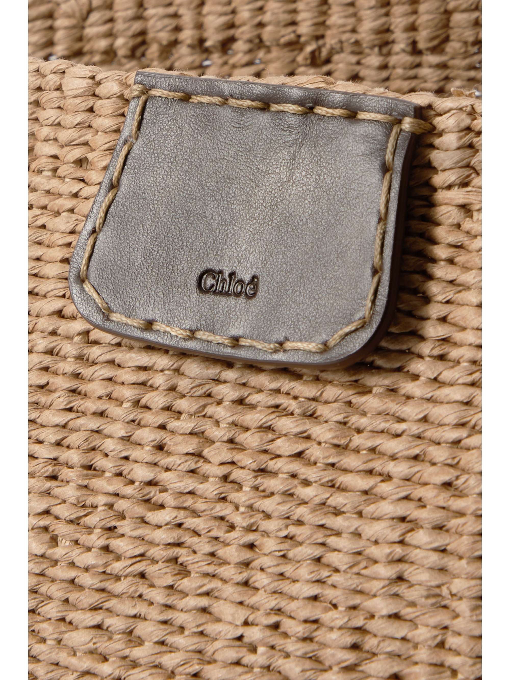 CHLOÉ + NET SUSTAIN + Eres Palma leather-trimmed raffia tote