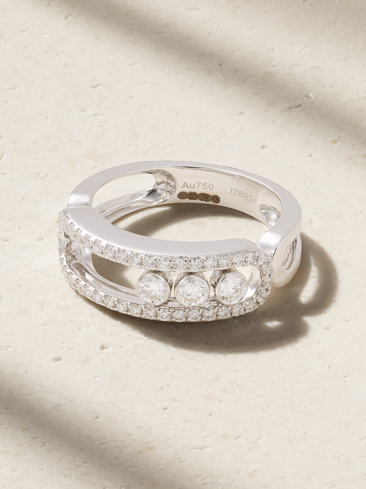 Messika - Move Classic 18-karat White Gold Diamond Ring - 53