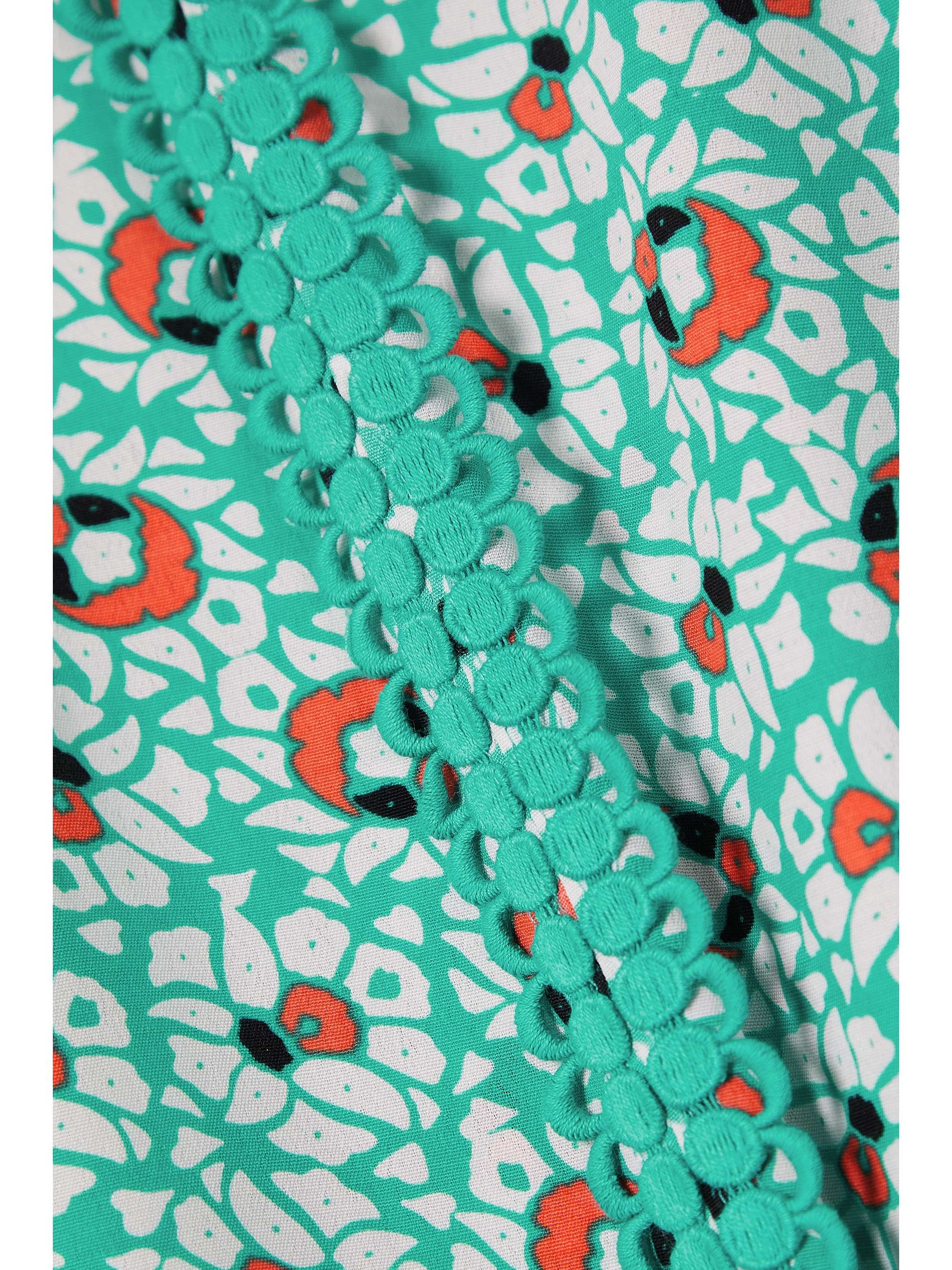 DIANE VON FURSTENBERG Jessica guipure lacetrimmed printed poplin mini