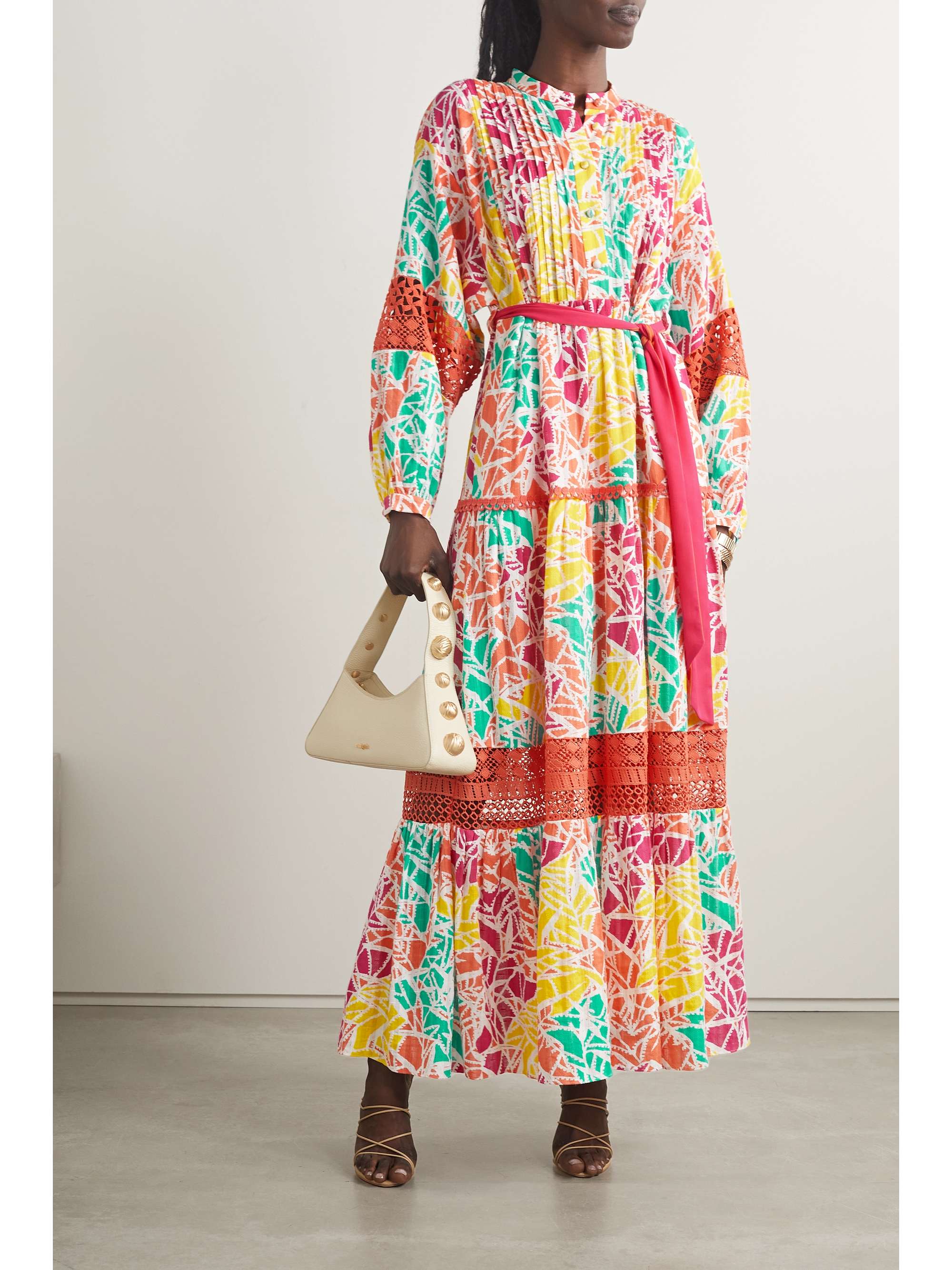 Belted maxi dress discount
