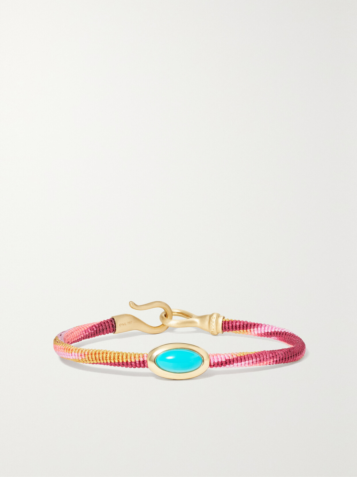 Ole Lynggaard Copenhagen Life 18-karat Gold, Turquoise And Cord Bracelet