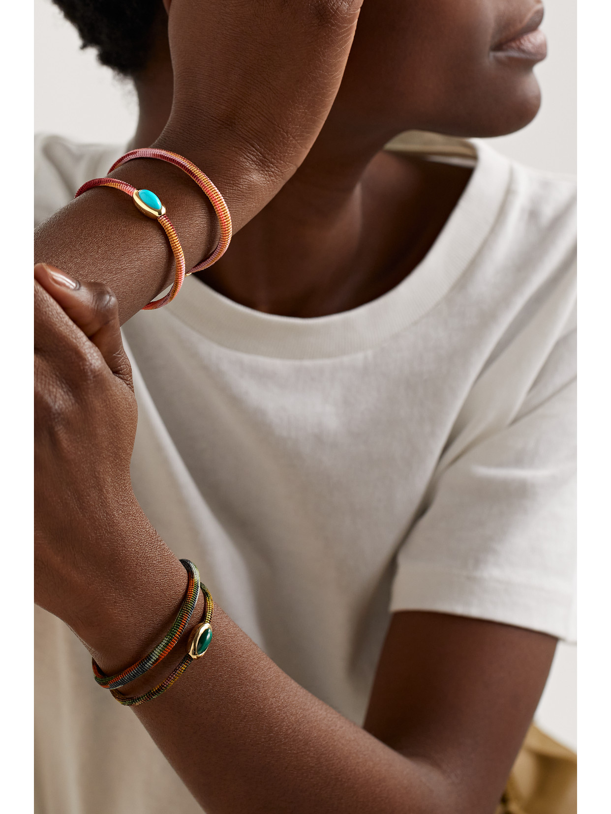 Ole Lynggaard Copenhagen Life 18-karat Gold, Turquoise And Cord Bracelet In Gold