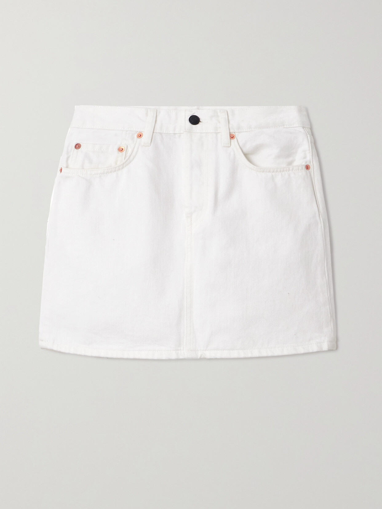 Wardrobe.nyc Denim Mini Skirt In White