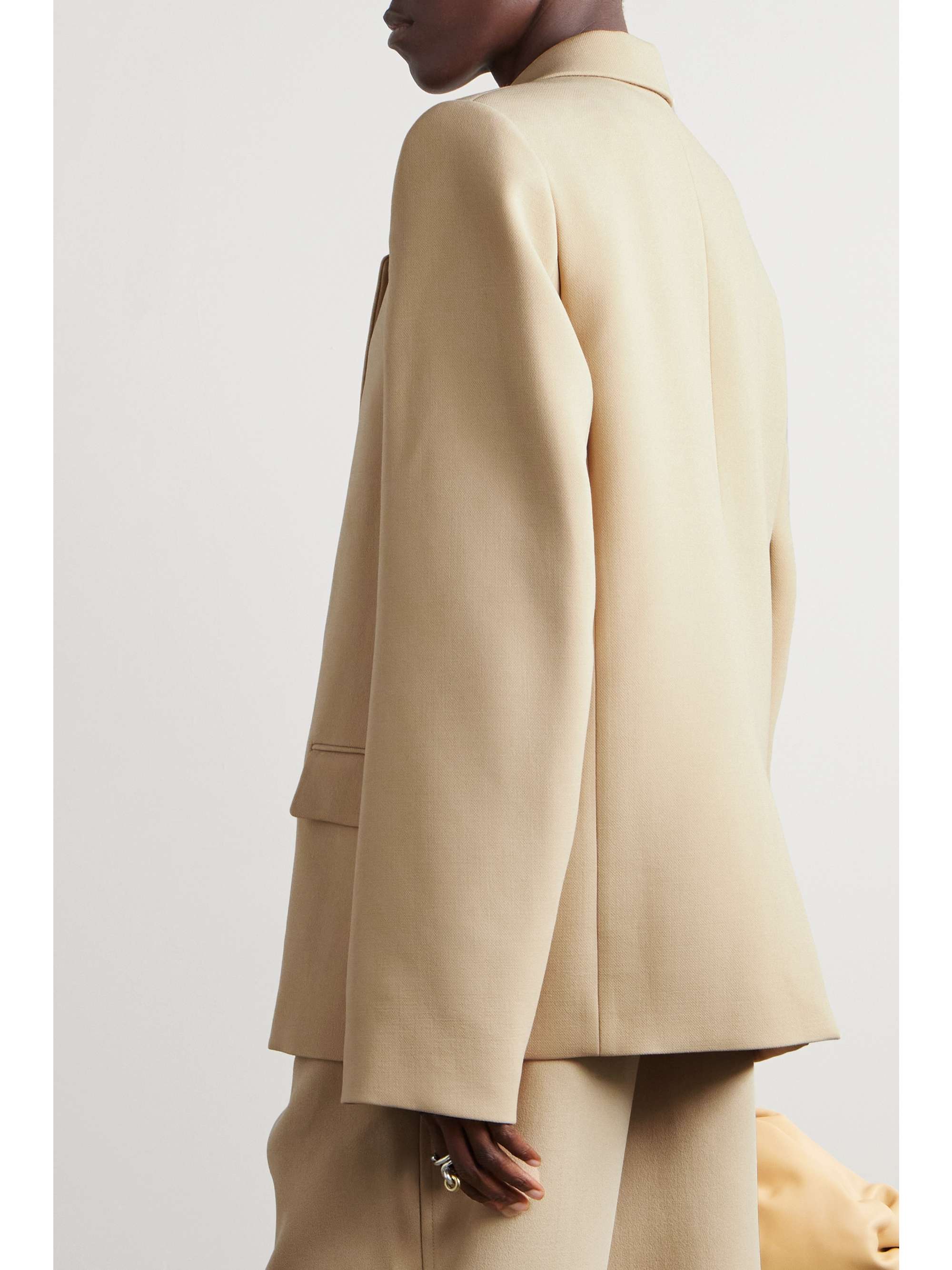 WARDROBE.NYC + Hailey Bieber double-breasted wool blazer