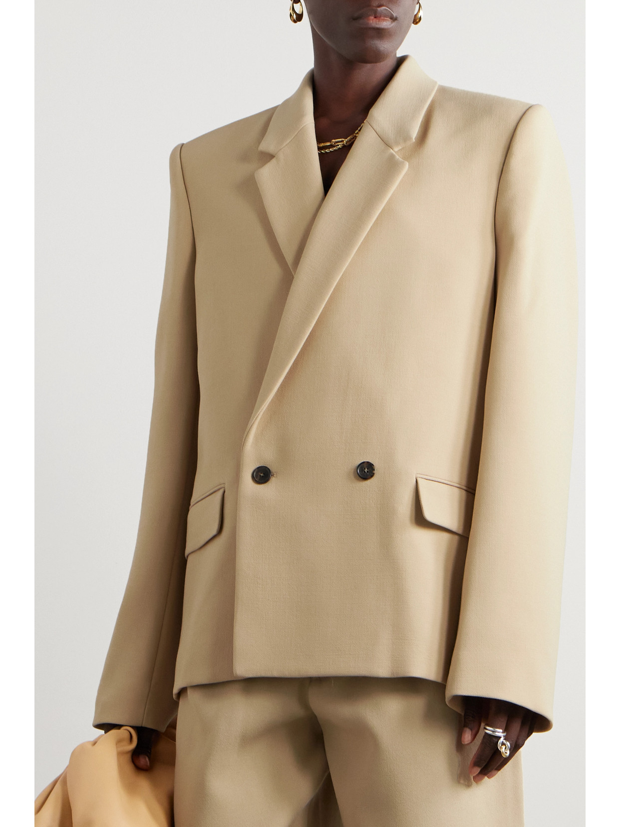 Wardrobe.nyc + Hailey Bieber Double-breasted Wool Blazer In Brown