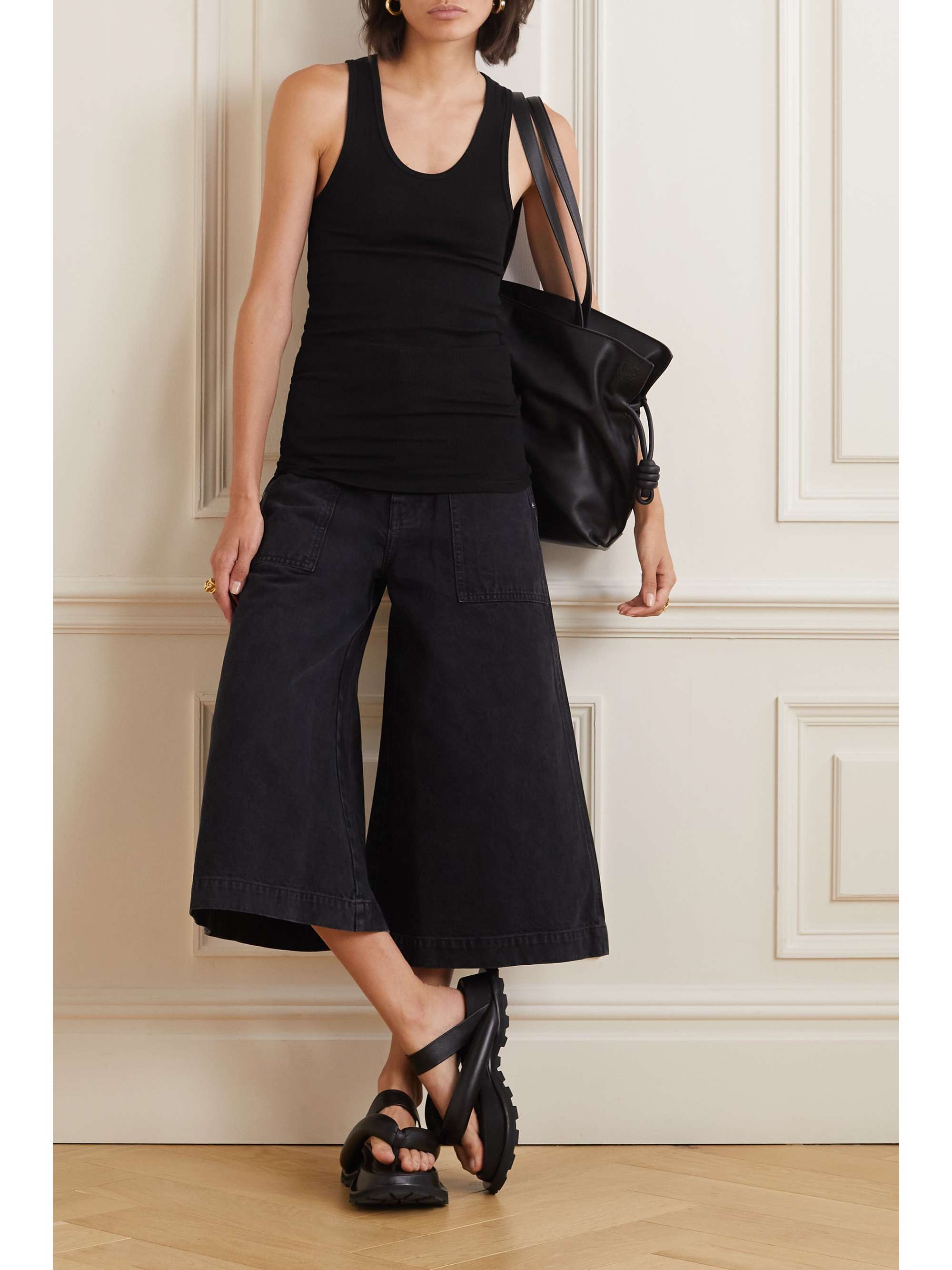 WARDROBE.NYC Ribbed cottonjersey tank NETAPORTER