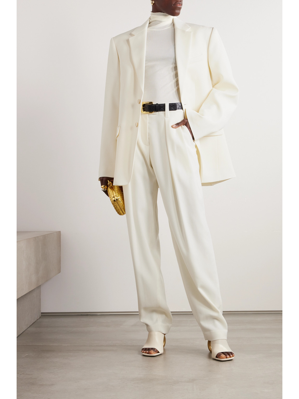 Shop Wardrobe.nyc Wool Blazer In Off-white