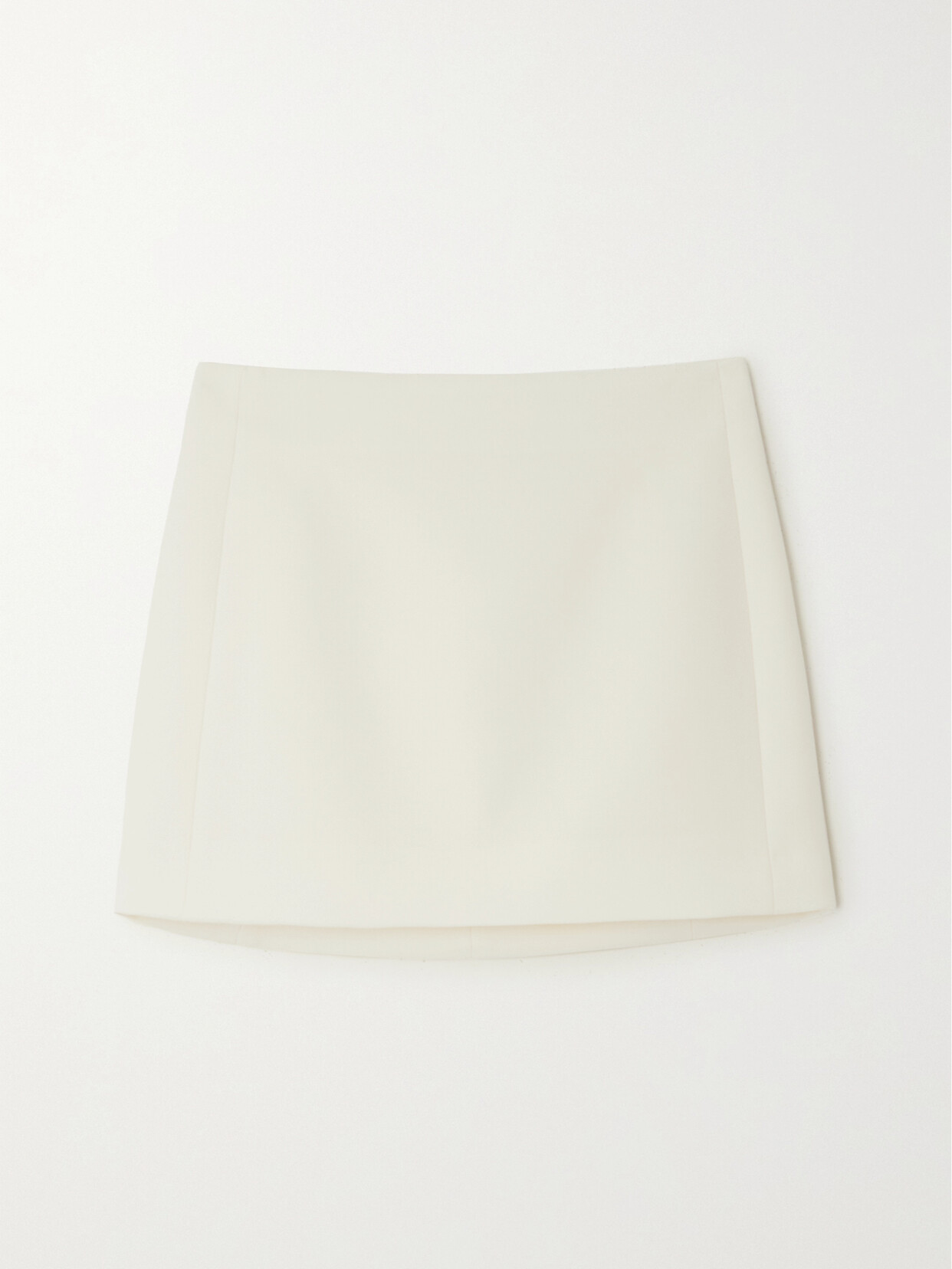 WARDROBE. NYC - Grain De Poudre Wool Mini Skirt - Off-white