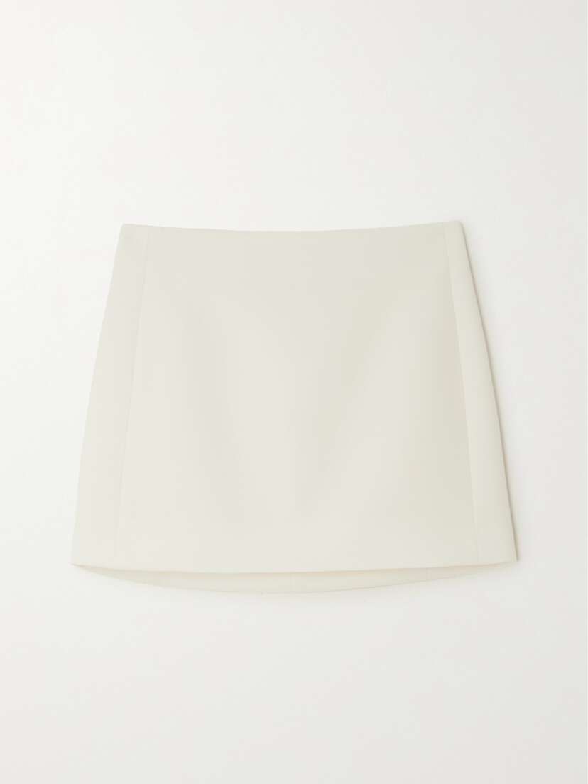 Wardrobe.NYC Grain De Poudre Wool Mini Skirt - x large