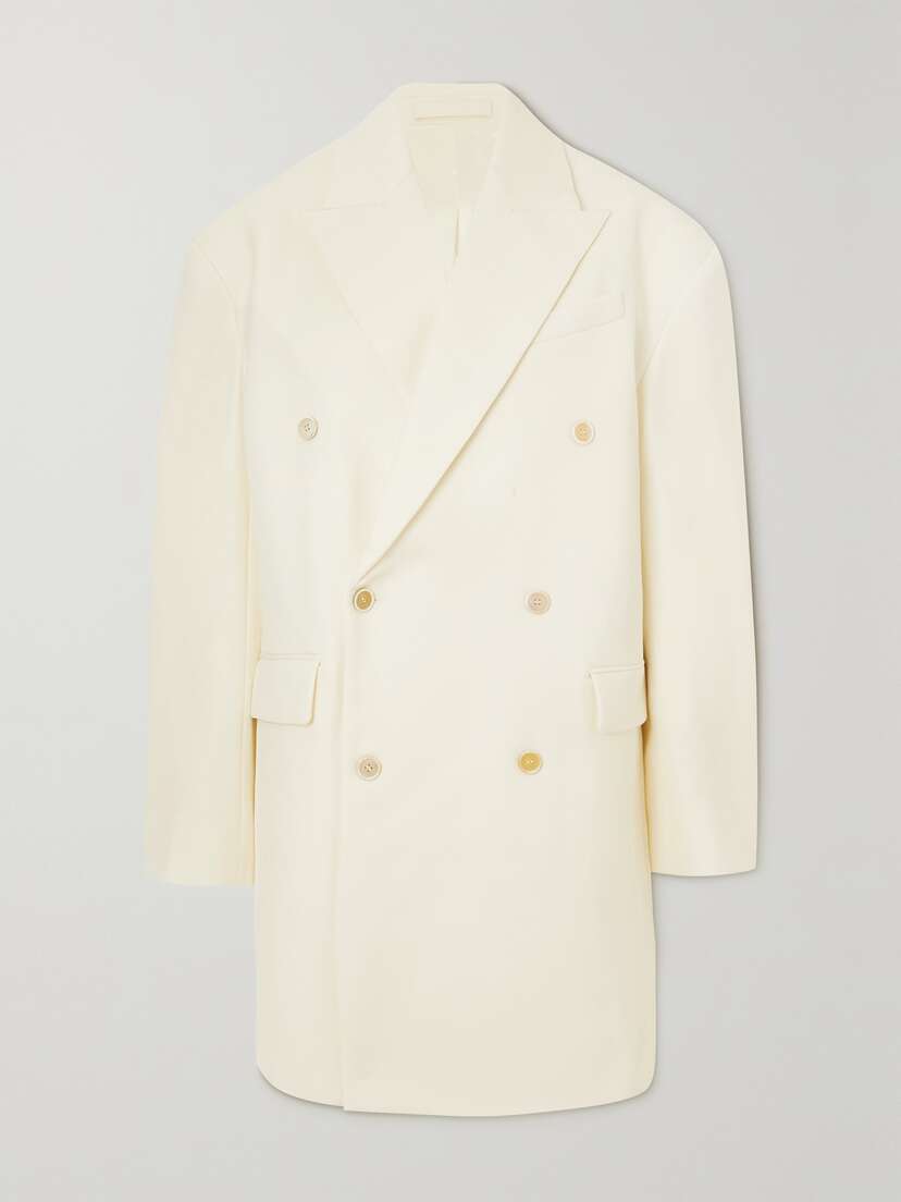 Wardrobe.NYC Oversized Double-breasted Grain De Poudre Wool Coat - x large