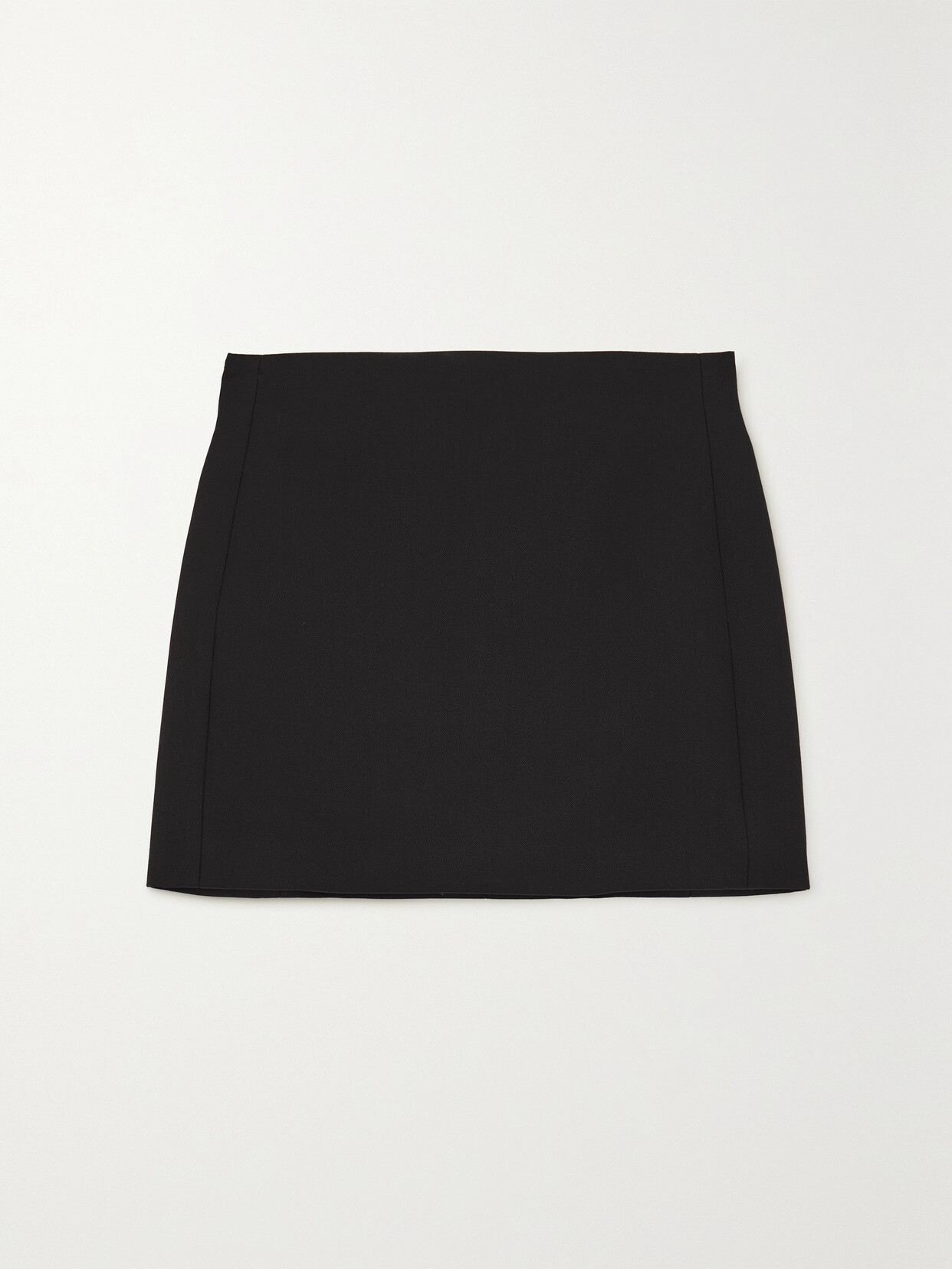 WARDROBE. NYC - Grain De Poudre Wool Mini Skirt - Black