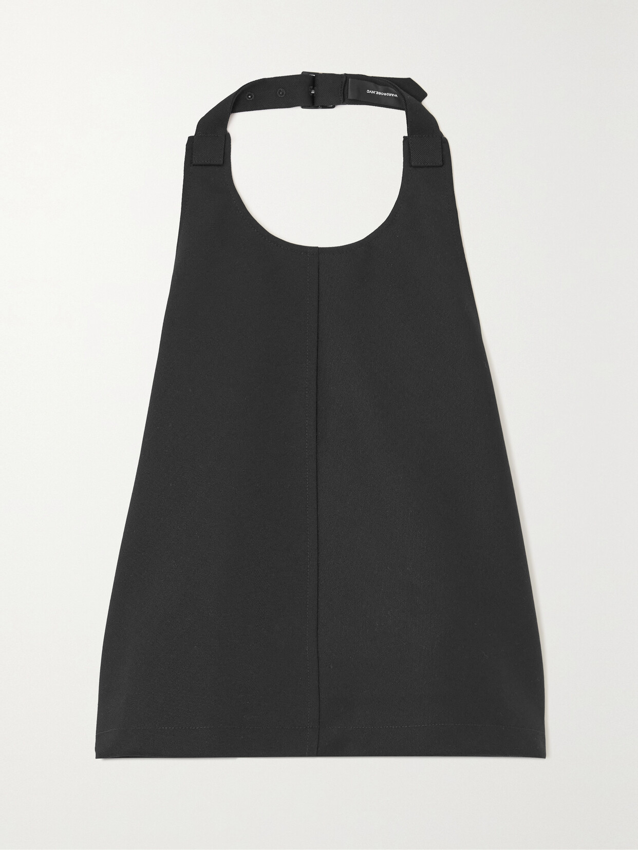 WARDROBE. NYC - Open-back Grain De Poudre Wool Halterneck Top - Black