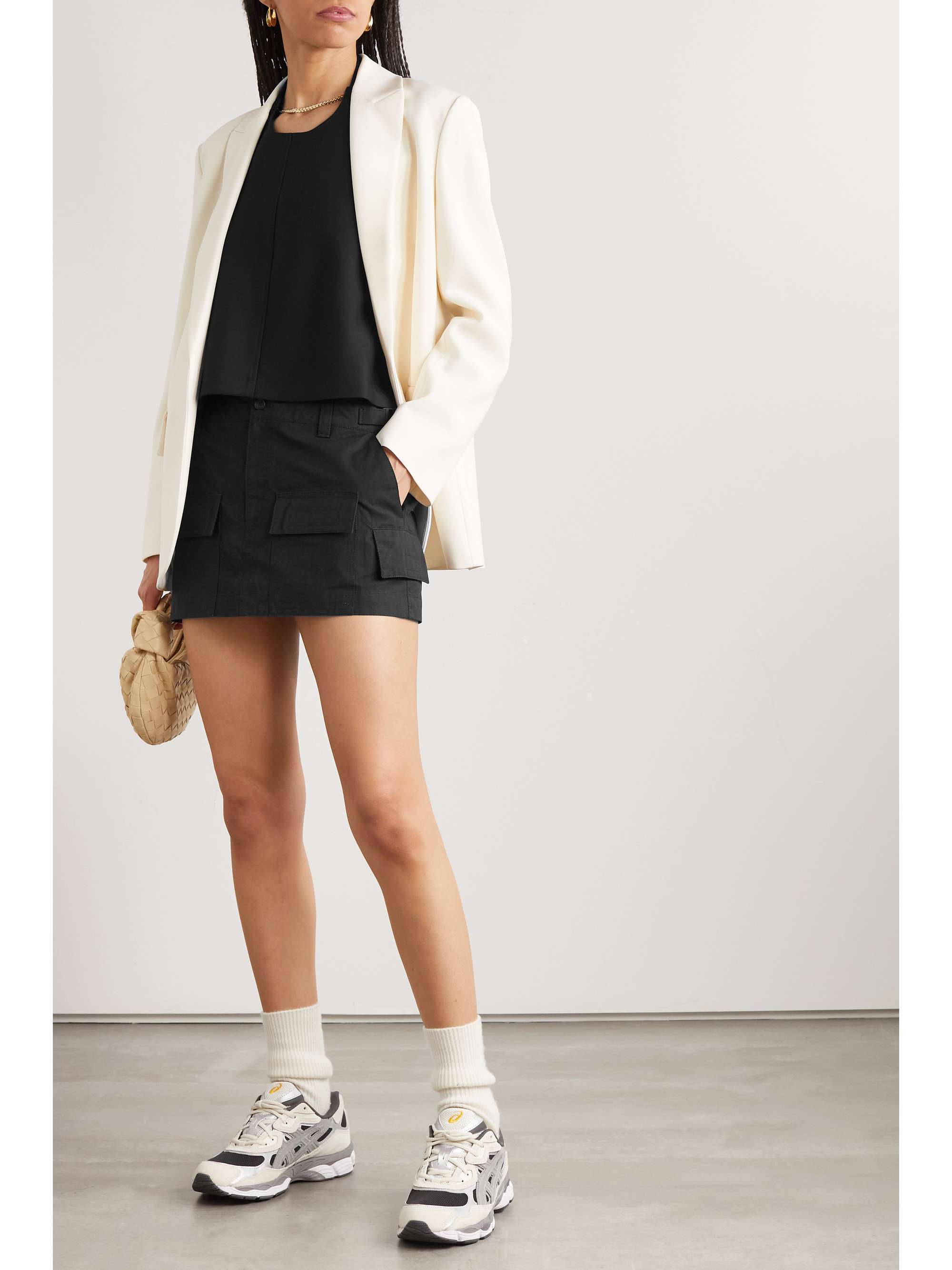 WARDROBE.NYC Openback grain de poudre wool halterneck top NETAPORTER