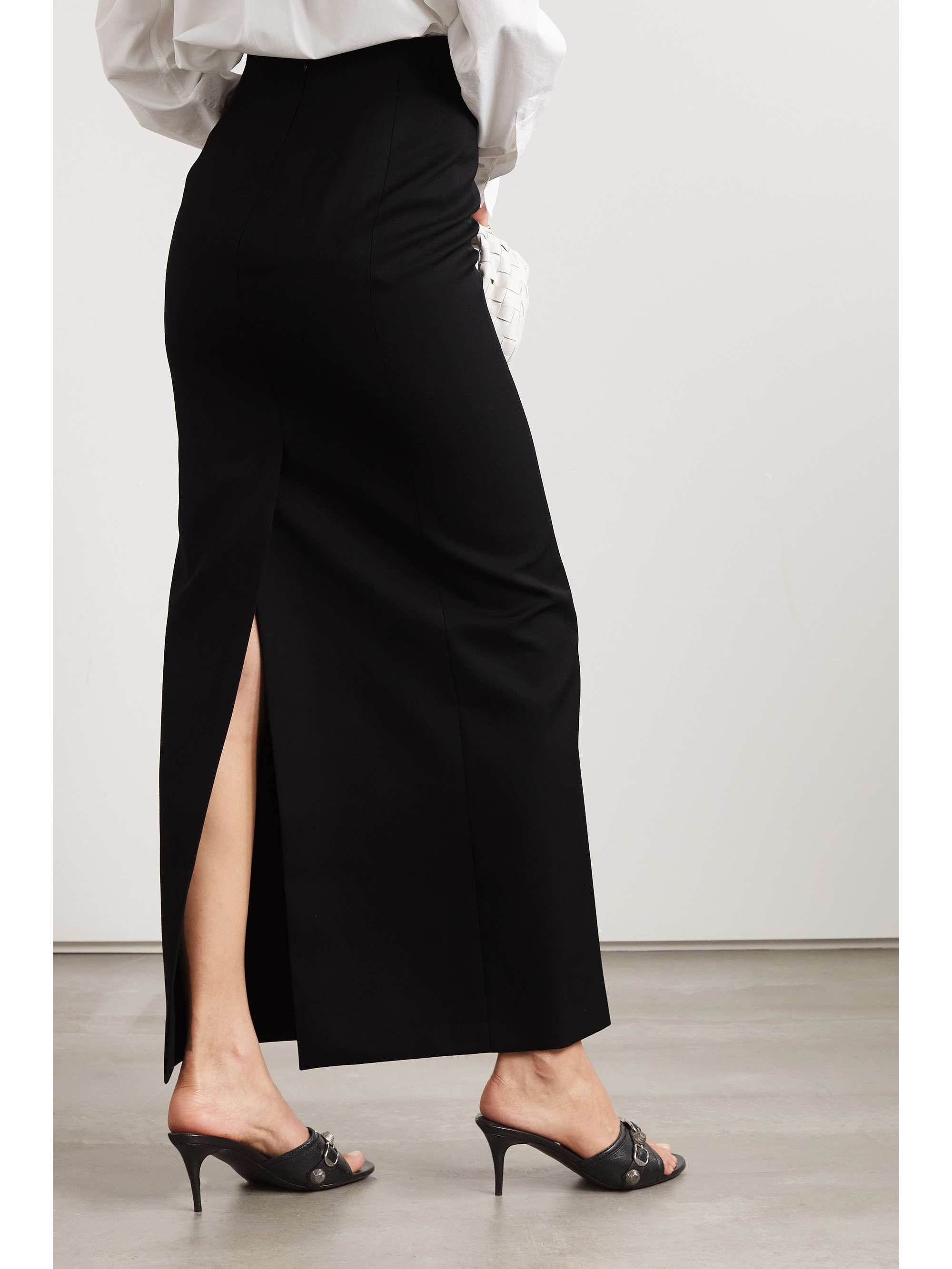 WARDROBE.NYC Grain de poudre wool maxi skirt NETAPORTER